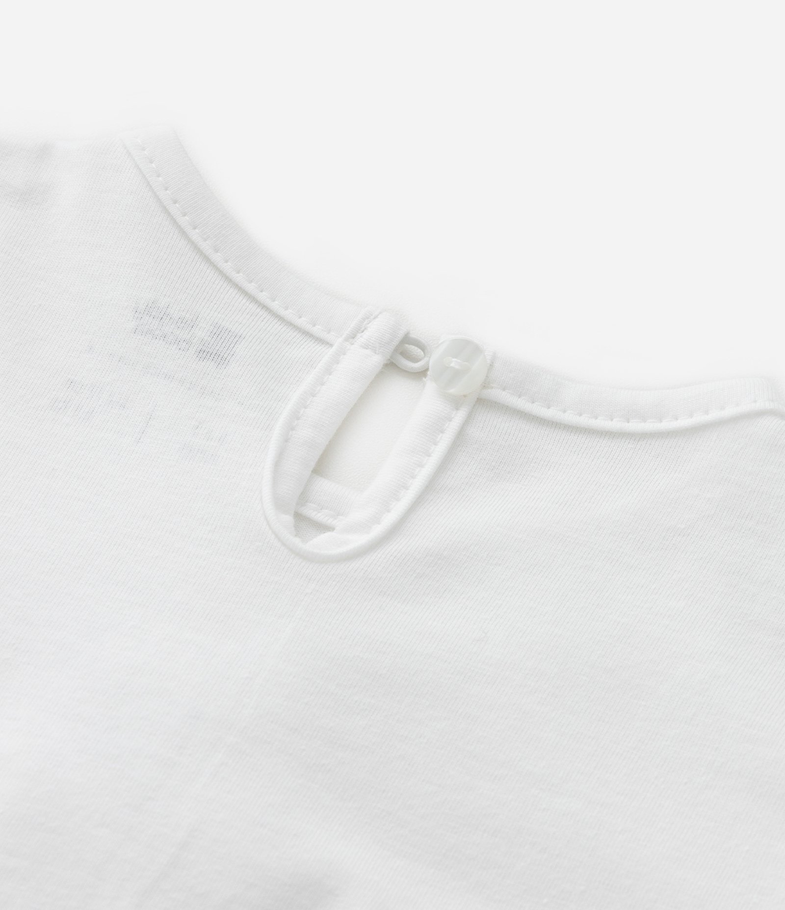 Camiseta Infantil com Laço Poá Aplicado - Tam 0 a 12 Meses Branco 4