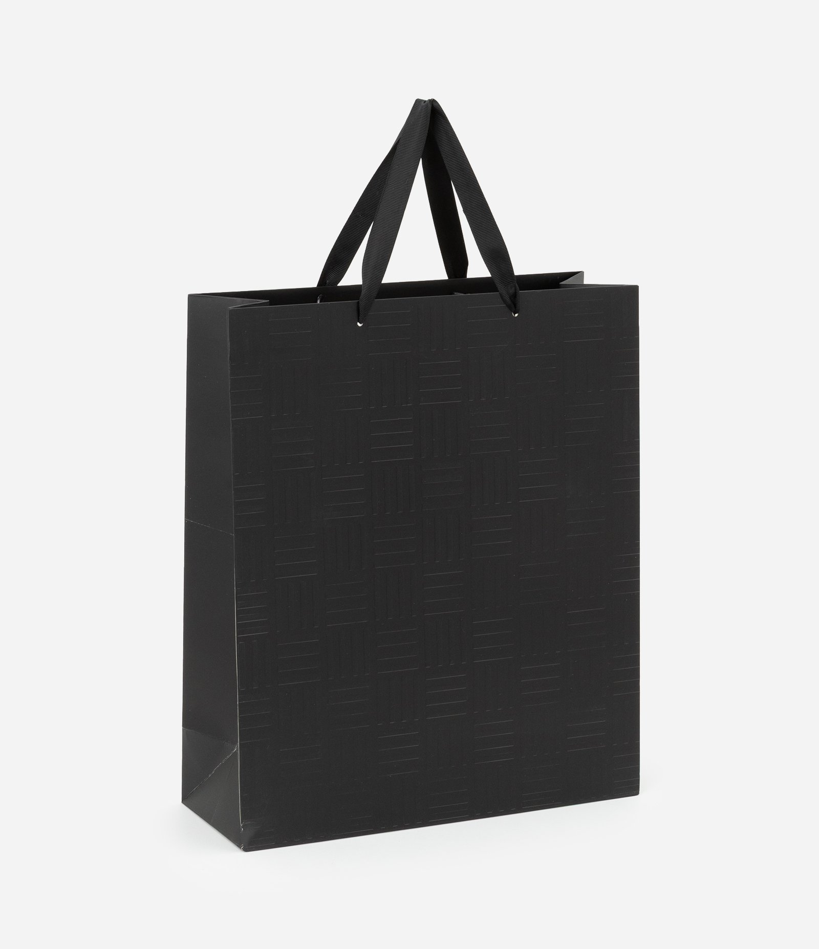 Embalagem de Presente Média com Textura Embossed Preto 1