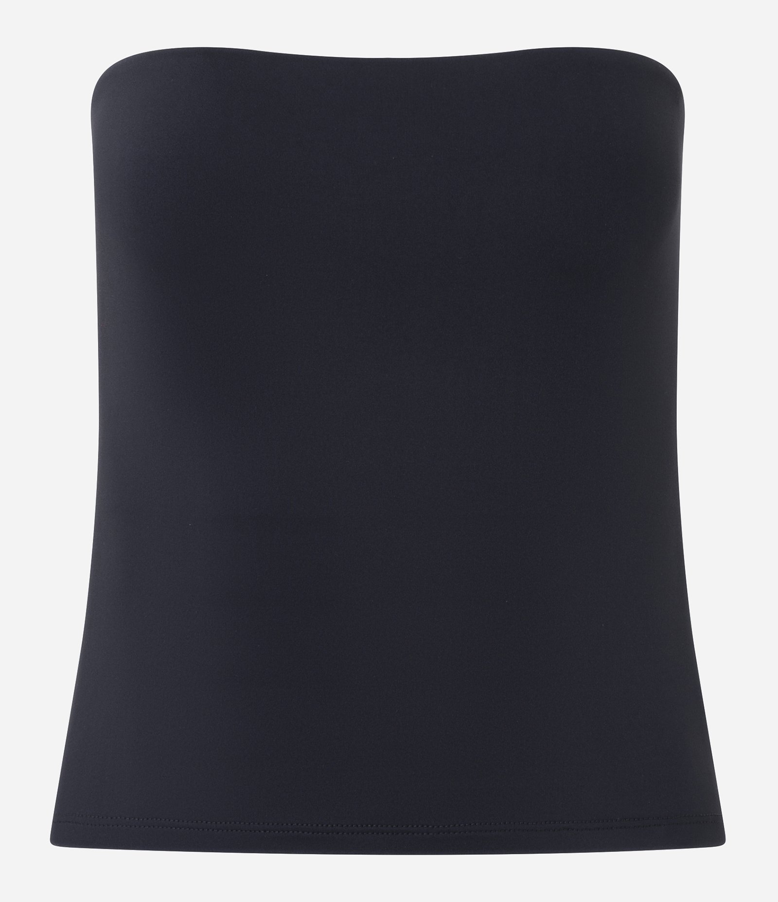 Blusa Ajustada Sem Alça em Poliamida Preto 5