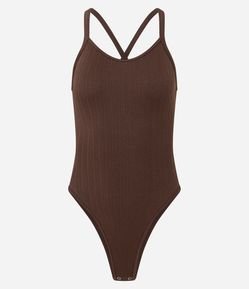 Body Seamless em Poliamida com Alça Trançada