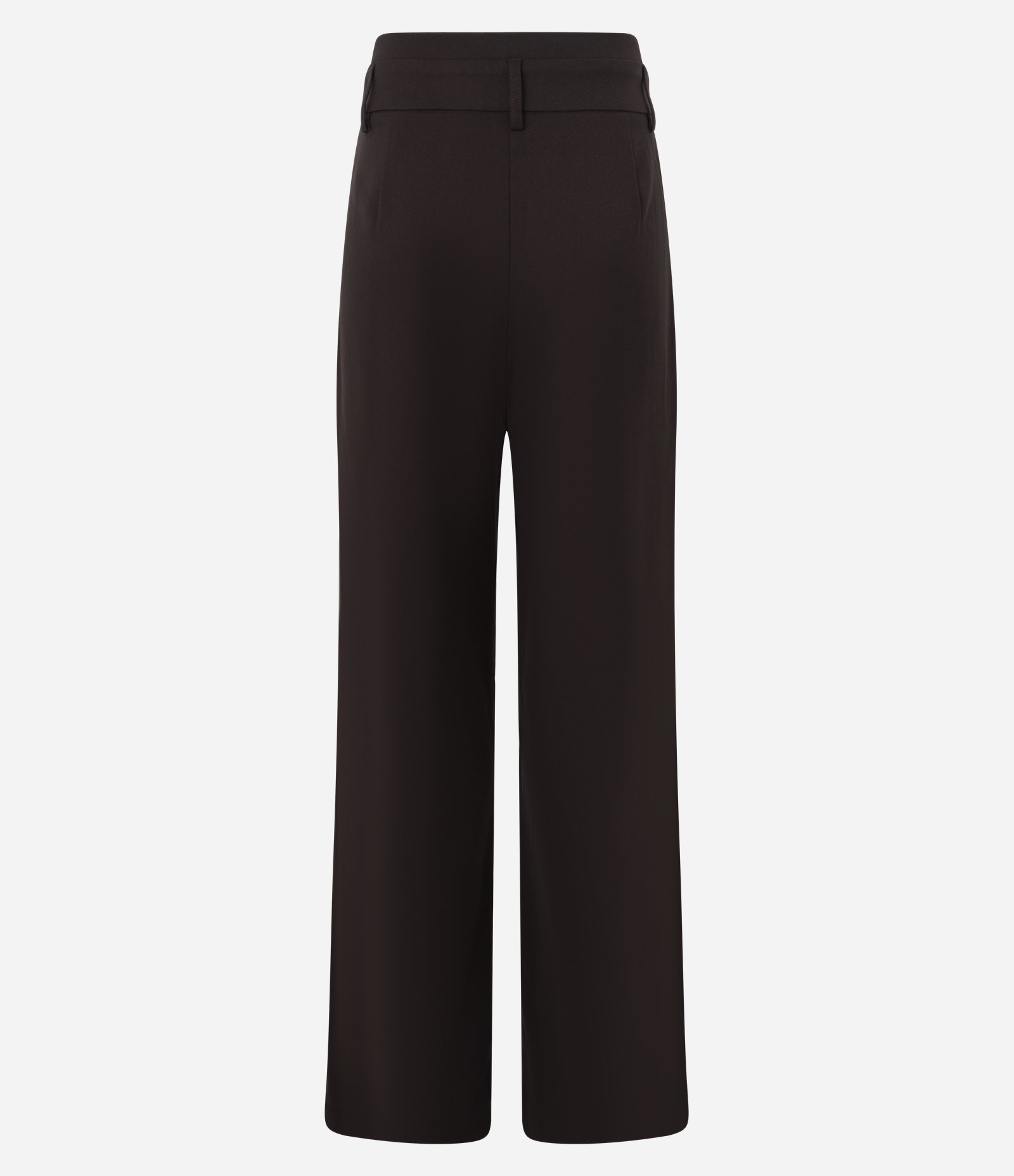 Calça Reta em Alfaiataria com Meio Cinto Marrom 7