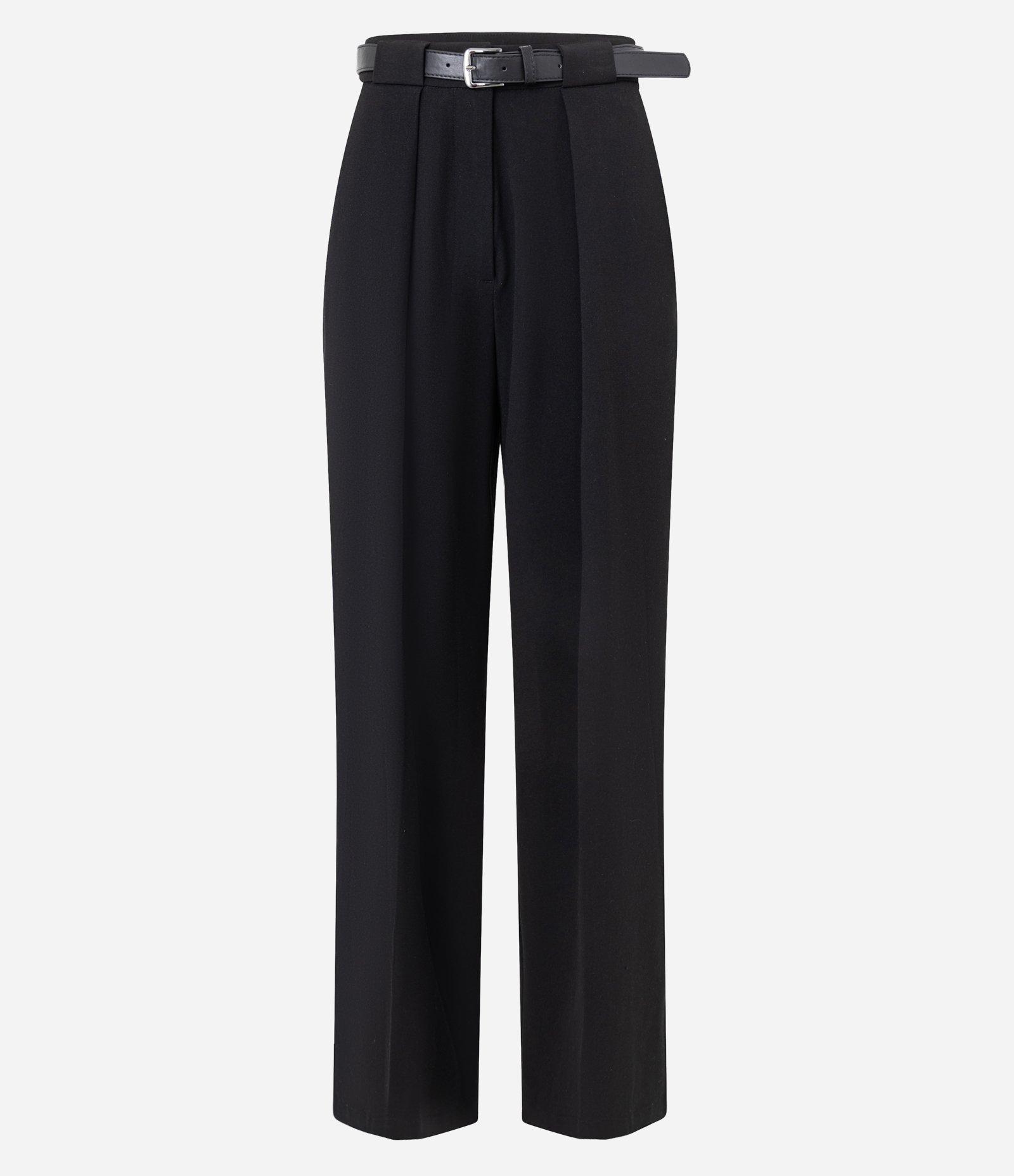 Calça Pantalona em Alfaiataria com Cinto Preto 5