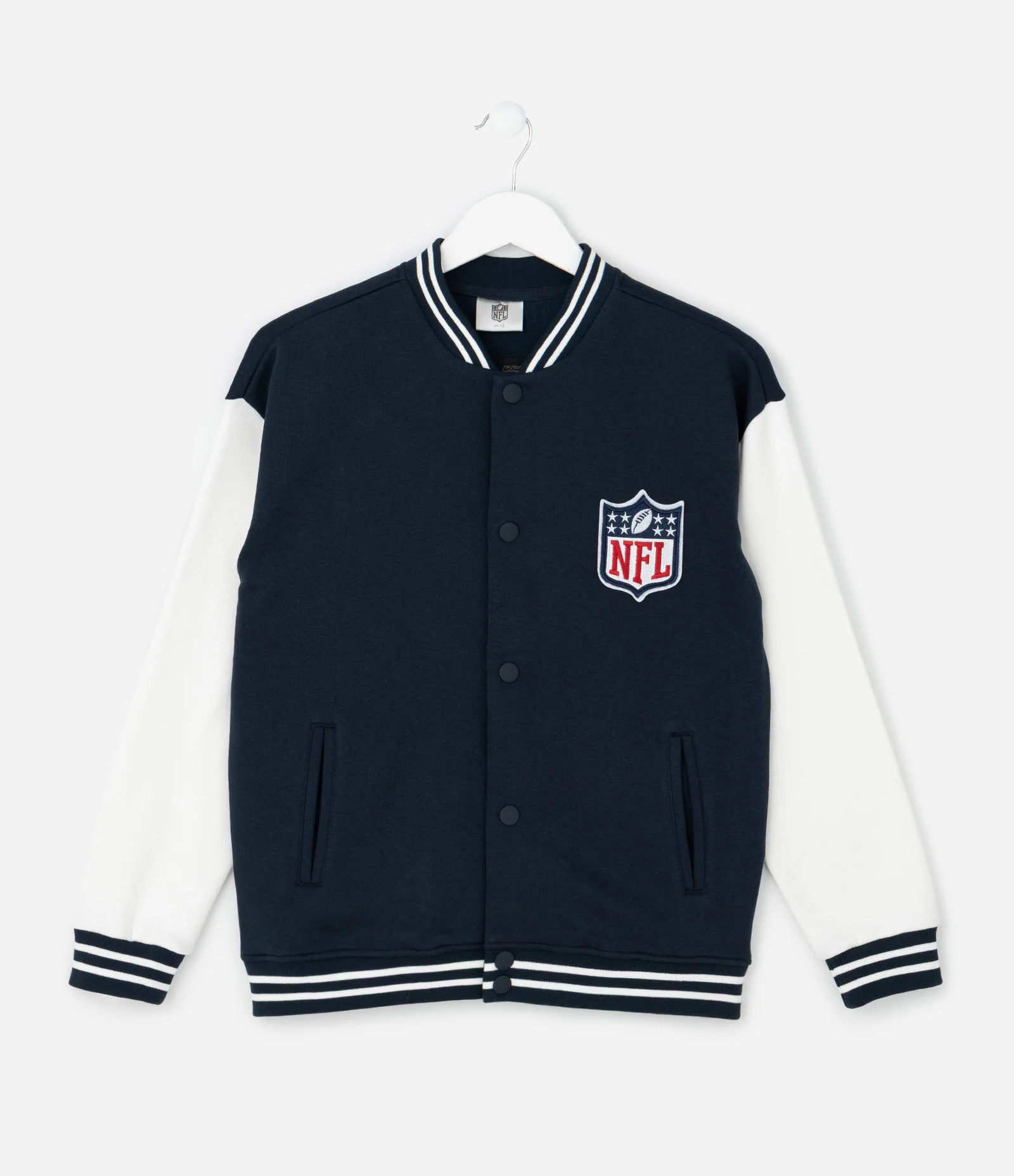 Casaco Infantil Bomber com Bordado da NFL – Tam 5 a 14 Anos Azul Marinho 2