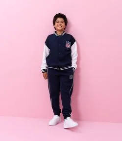 Casaco Infantil Bomber com Bordado da NFL – Tam 5 a 14 Anos