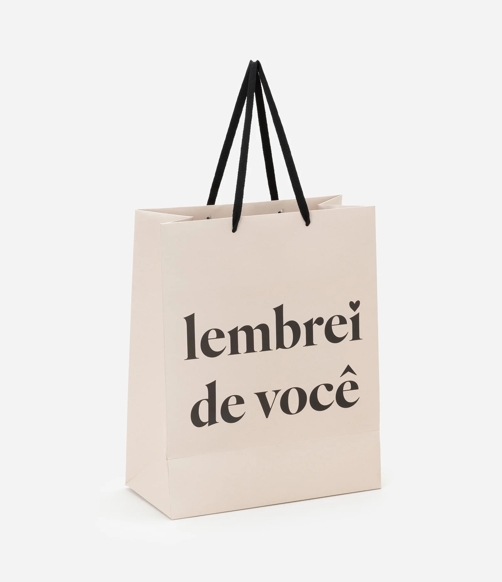 Embalagem de Presente Média com Estampa Lembrei de Você Bege 1