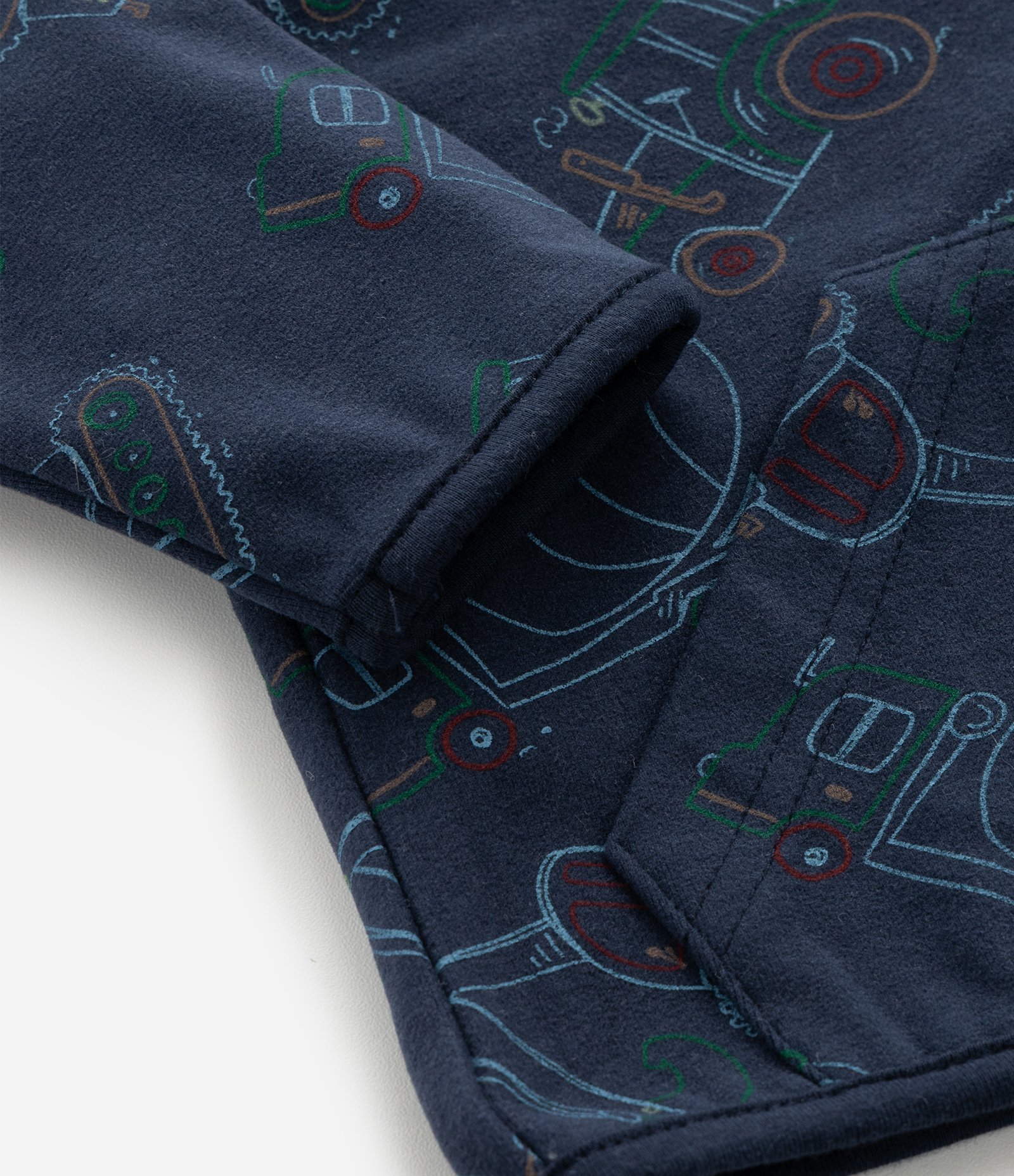 Conjunto Infantil em Fleece Estampa Caminhões – Tam 1 a 6 Anos Azul Marinho 12