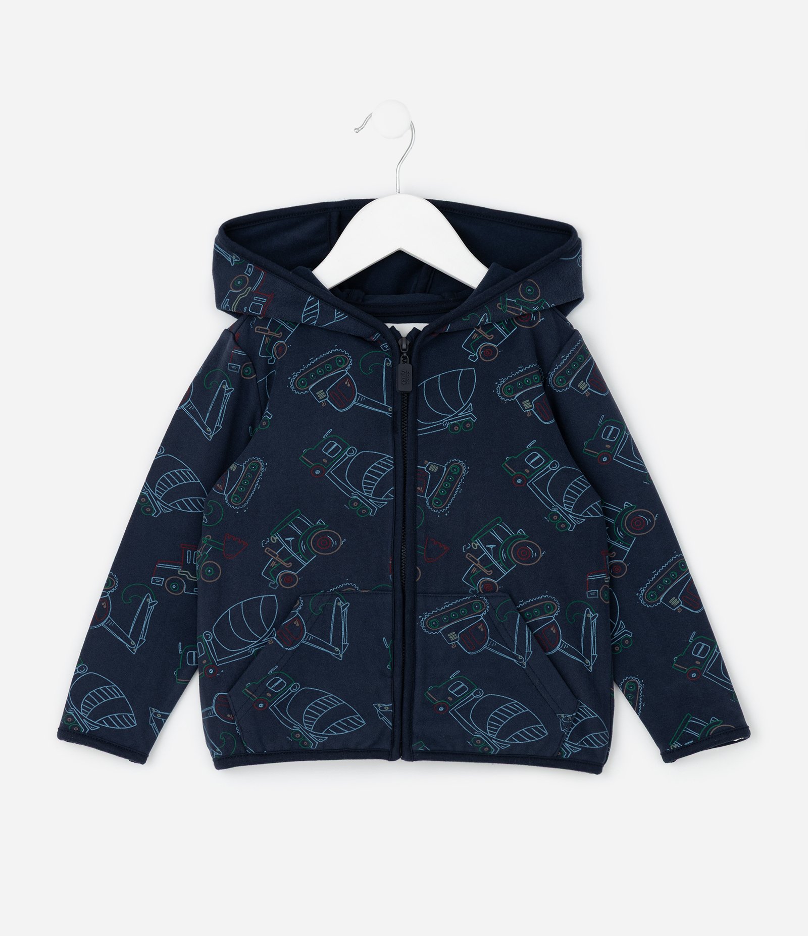 Conjunto Infantil em Fleece Estampa Caminhões – Tam 1 a 6 Anos Azul Marinho 3