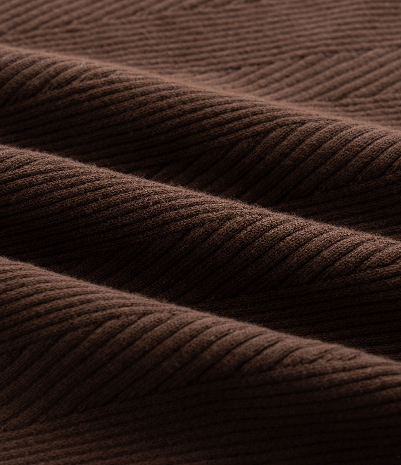 Camiseta Slim em Algodão com Textura e Manga Curta Marrom 3