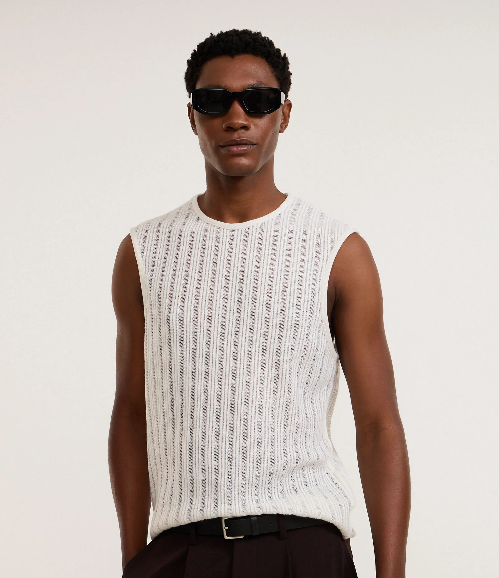 Regata Machão Oversized com Textura Branco 1