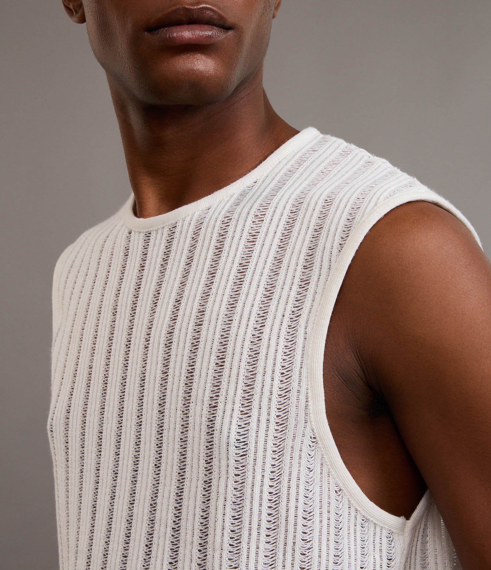 Regata Machão Oversized com Textura Branco 3