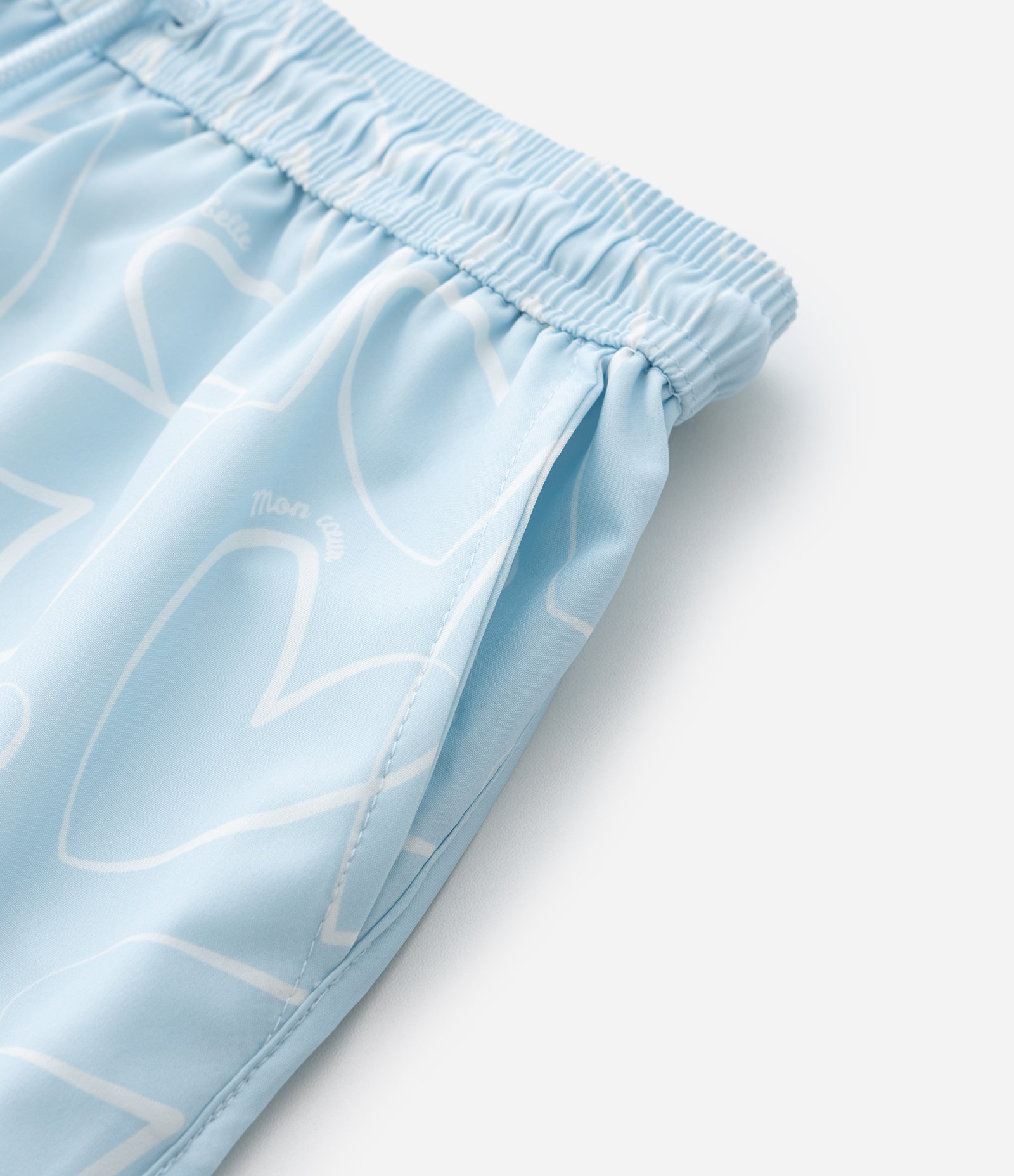 Short Infantil com Estampa de Corações – Tam 5 a 14 Anos Azul Claro 5