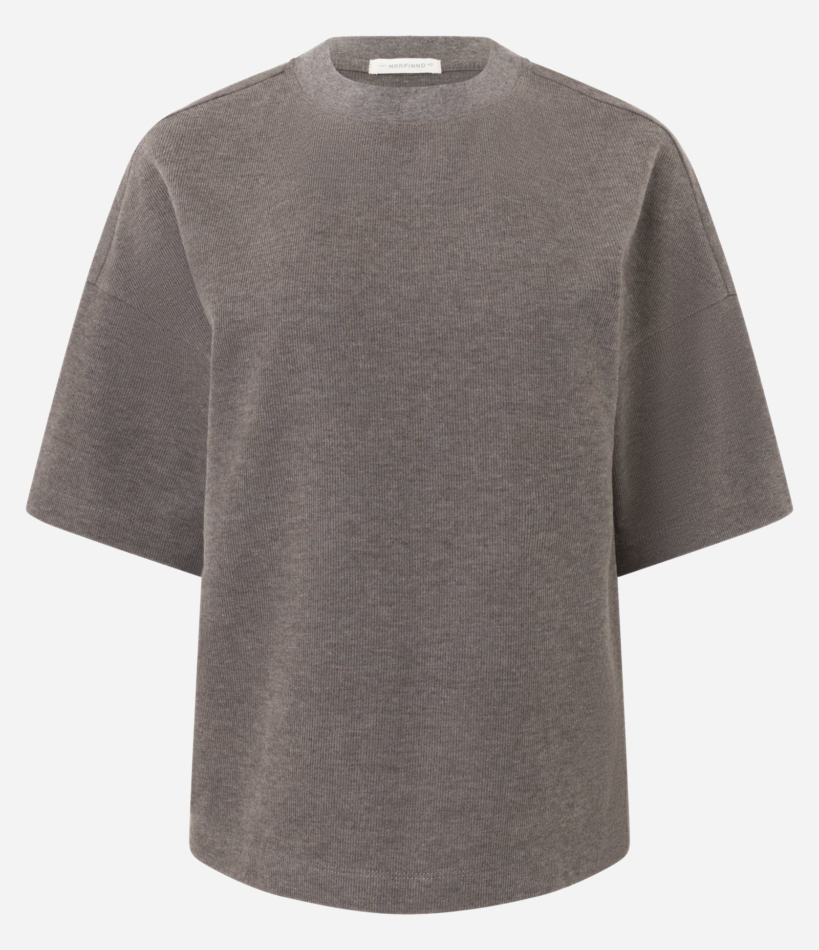 Blusa Moletom Oversized com Manga Curta Marrom 6