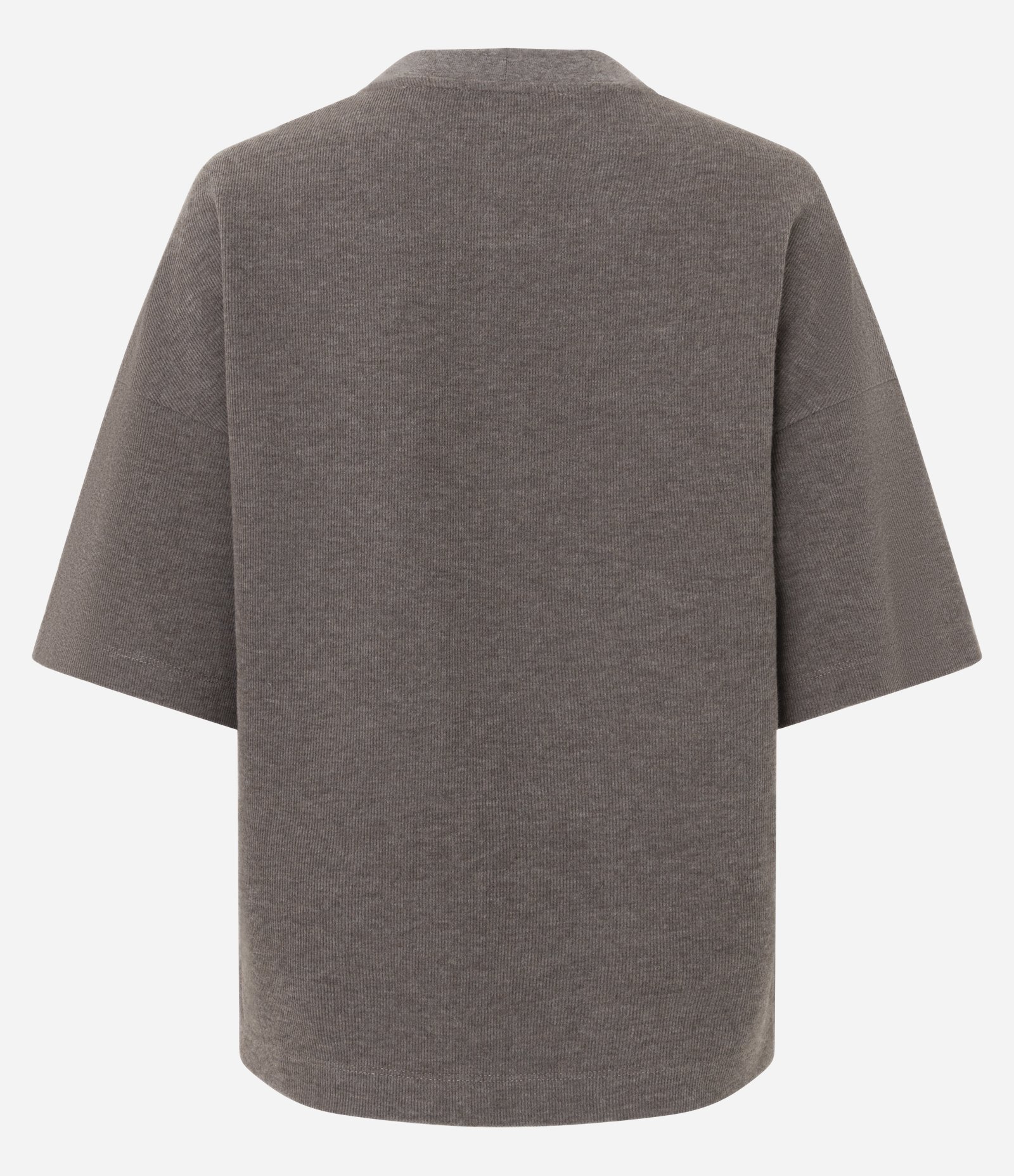 Blusa Moletom Oversized com Manga Curta Marrom 8