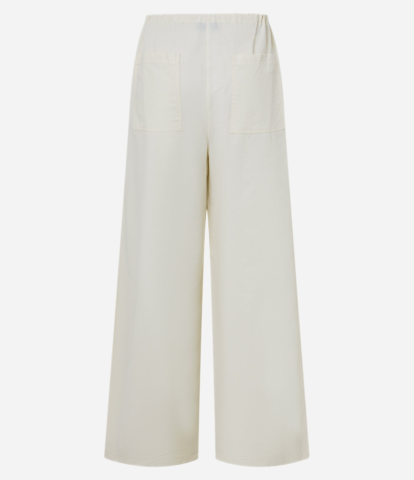 Calça em Tricoline com Amarração no Cós e Bolsos Off White 9