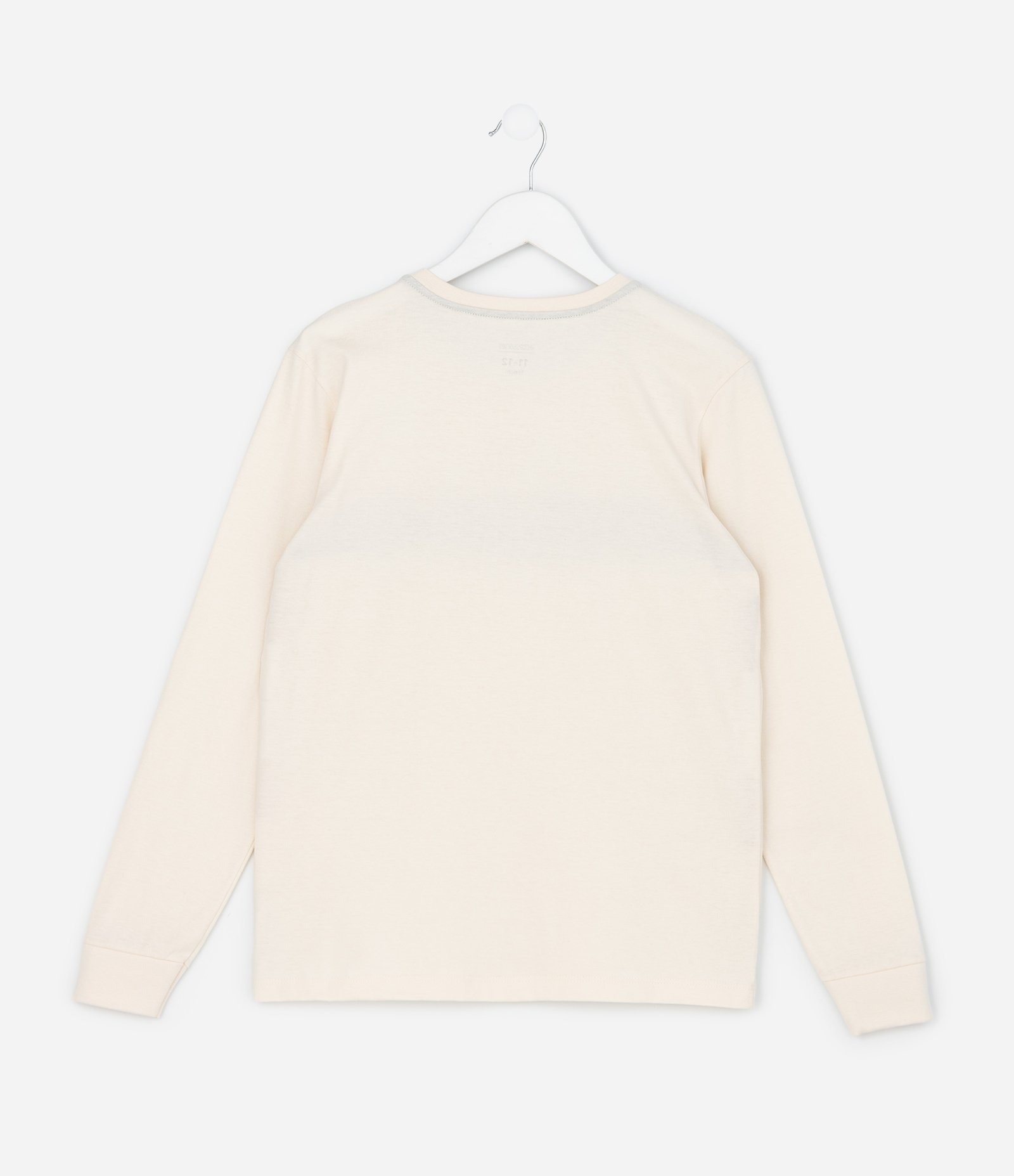 Pijama Infantil Longo com Estampa Montanha - Tam 5 a 14 Anos Bege/ Azul Marinho 3