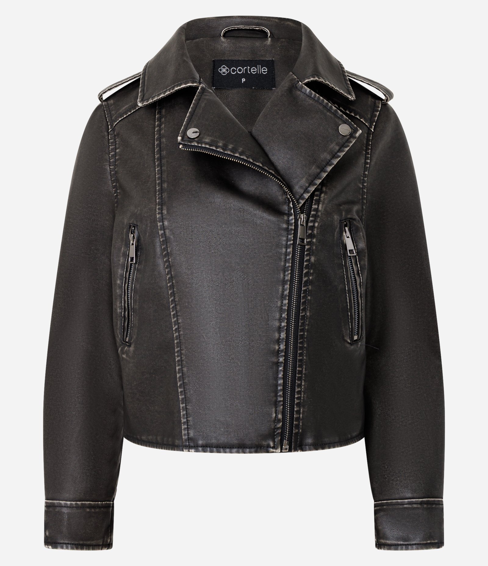 Jaqueta Biker com Zíper Assimétrico e Fivela Marrom Escuro 5