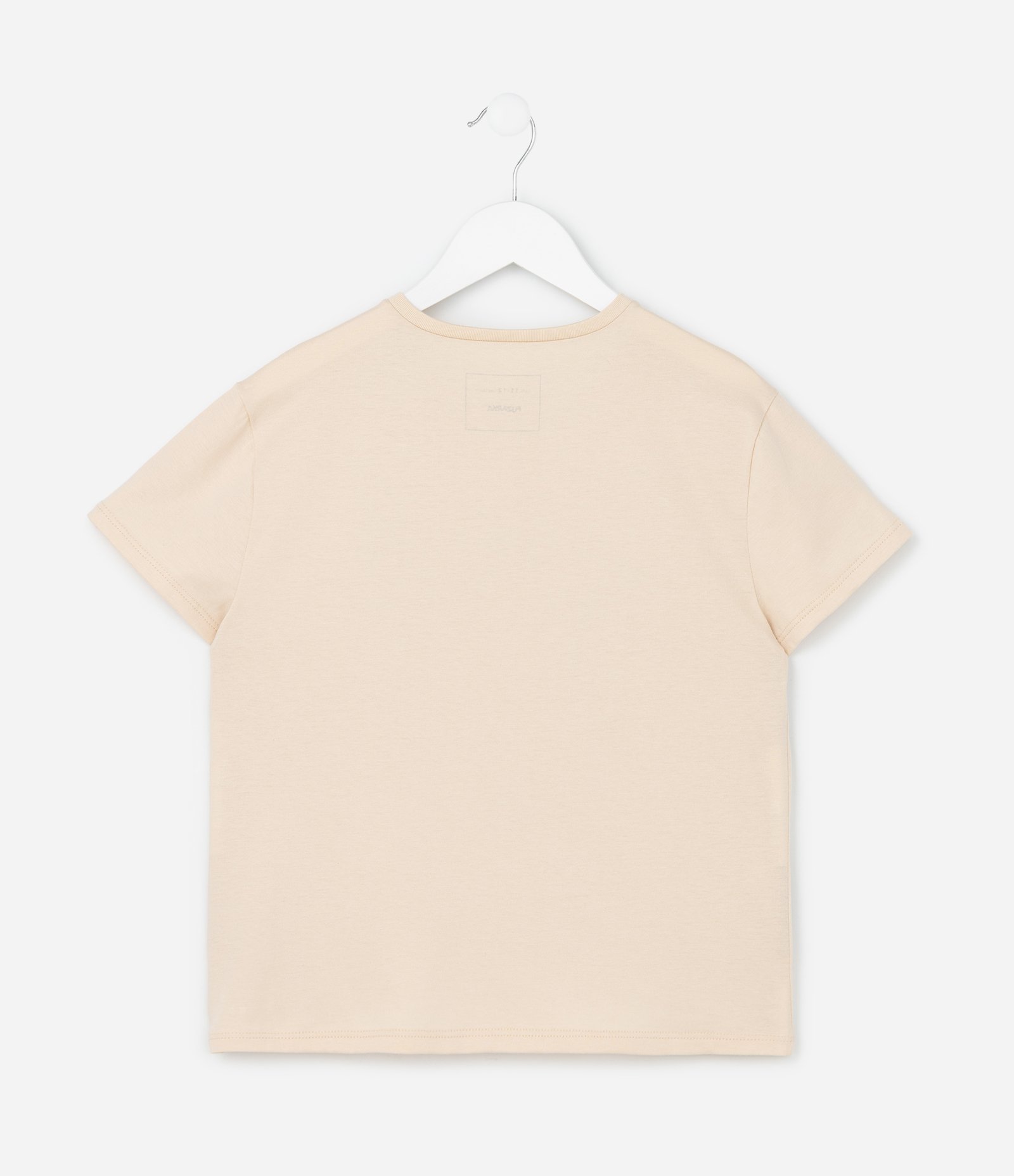 Camiseta Regular Infantil com Estampa de Capivara - Tam 5 a 14 Anos Bege 3