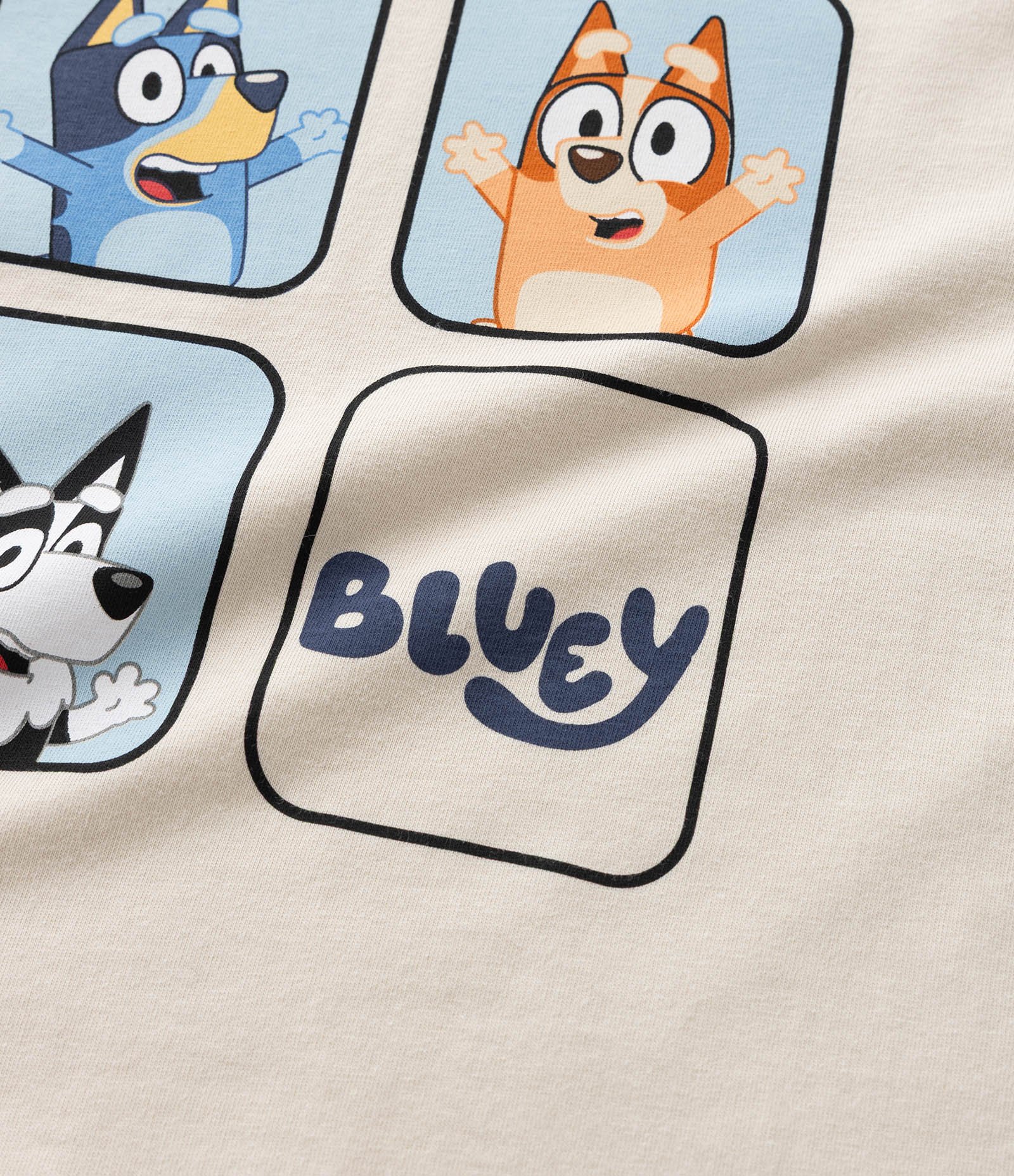 Conjunto Curto Infantil Bluey - Tam 2 a 6 Anos Bege/Azul 9