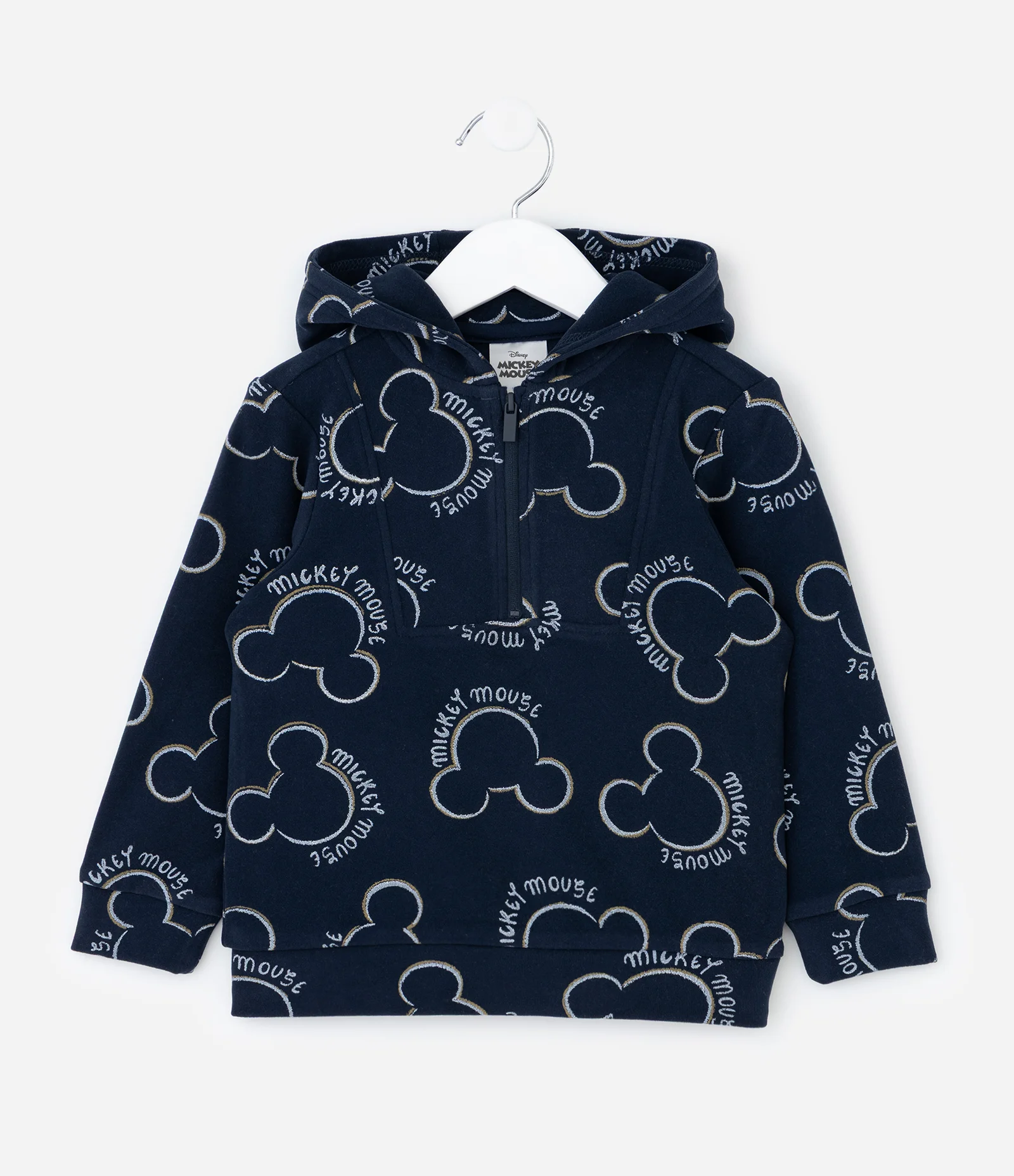 Casaco Infantil com Capuz e Estampa Mickey – Tam 1 a 6 Anos Azul Marinho 1