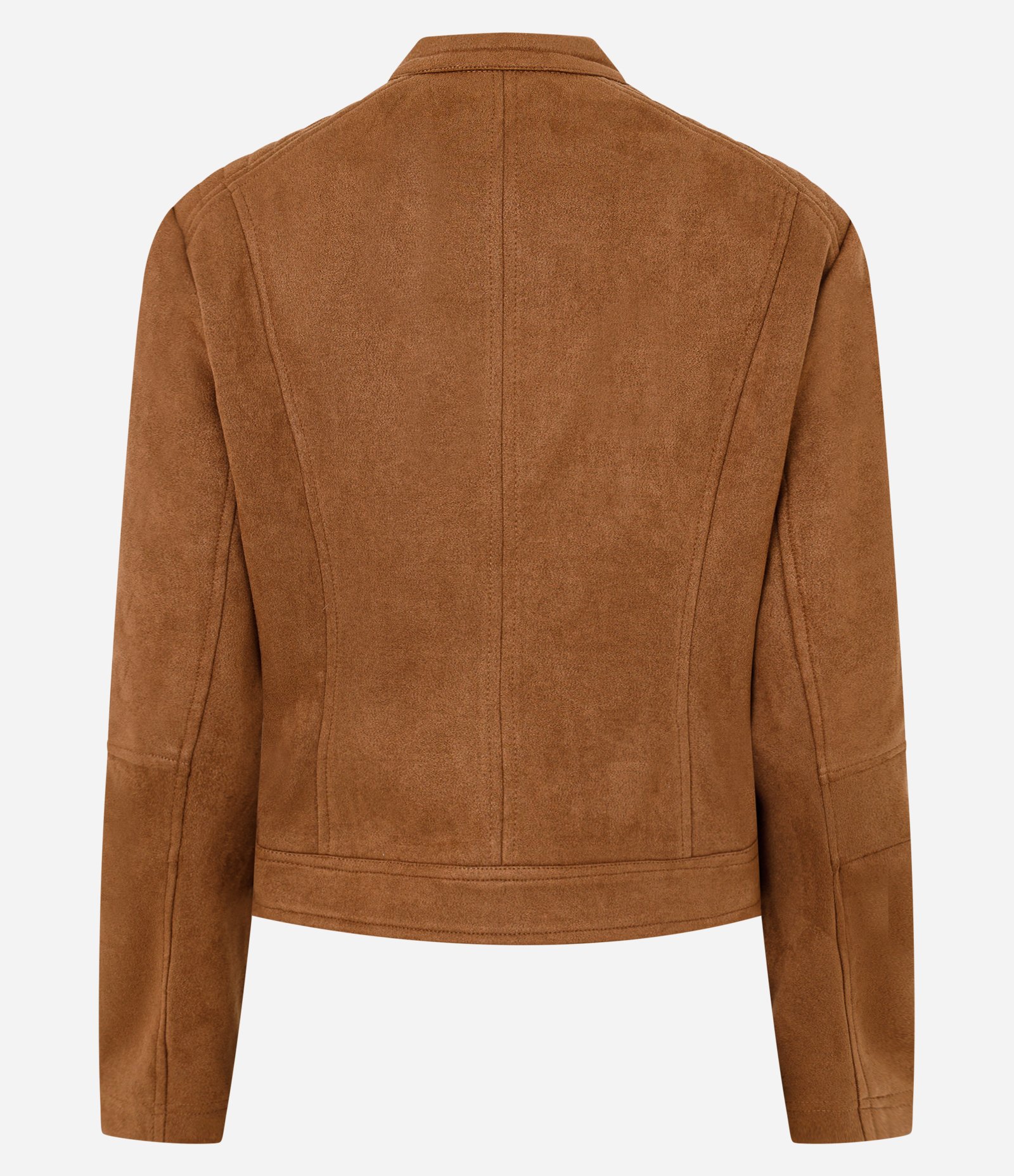 Jaqueta Motorcycle em Suede com Zíper Lateral Marrom 7