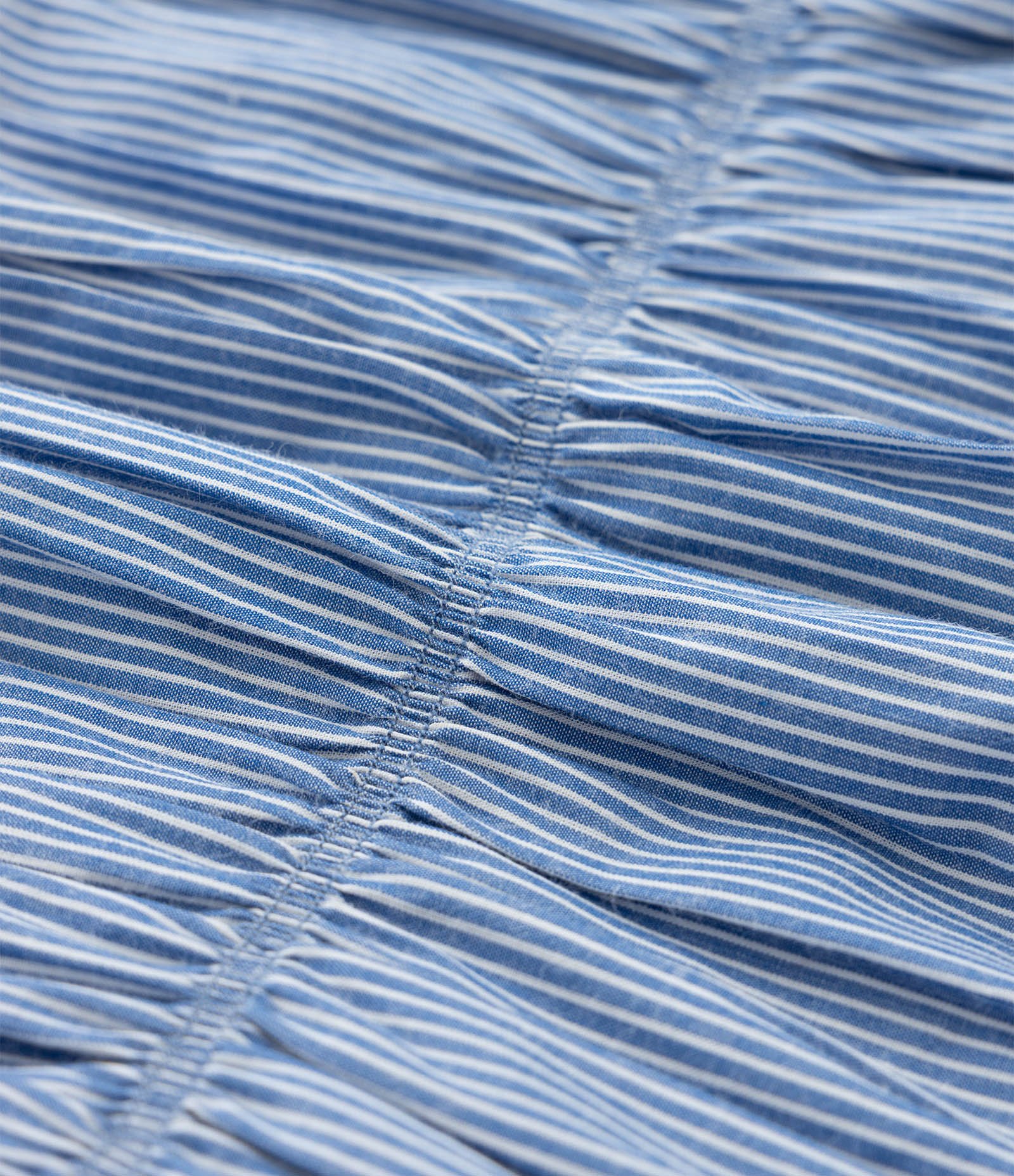 Blusa Infantil em Tricoline com Estampa de Listra e Amarrações - Tam 5 a 14 Anos Azul 3