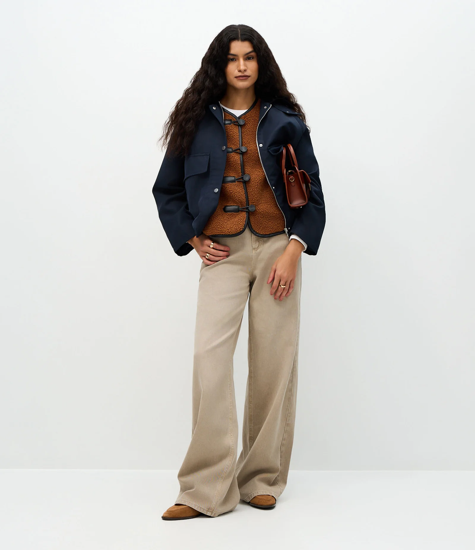 Jaqueta com Capuz e Gola em Veludo Cotelê Azul 2