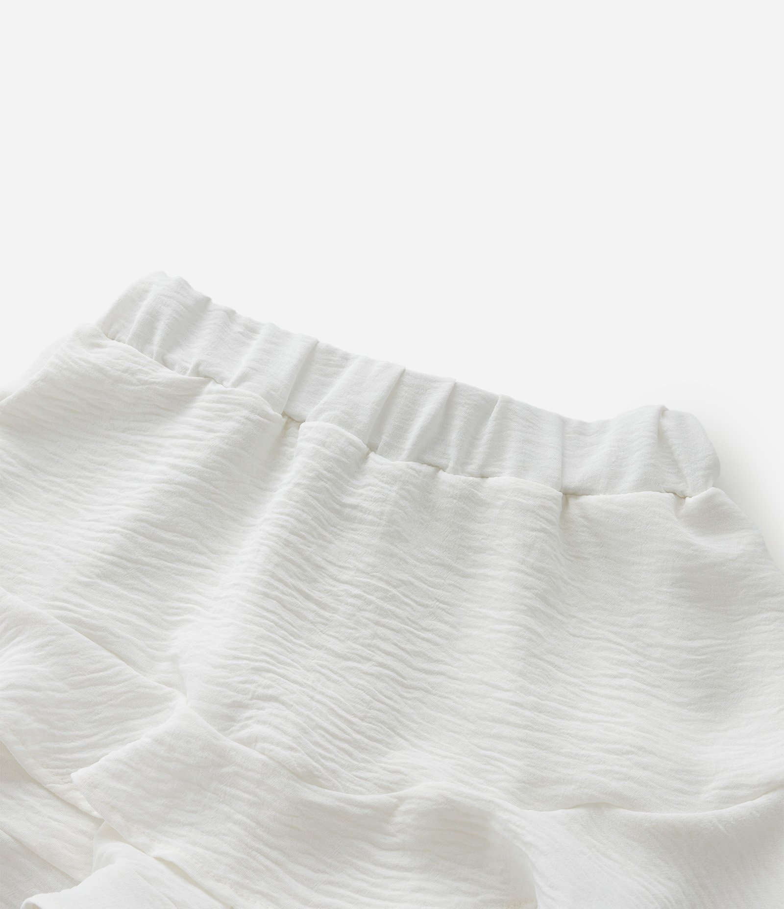 Short Saia Infantil em Airflow com Babados - Tam 7 a 14 Anos Branco 5