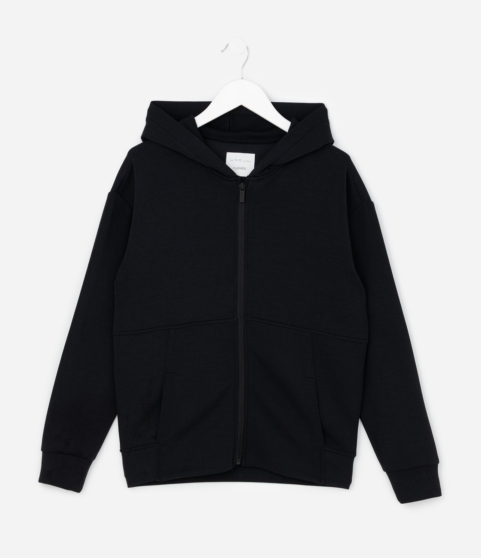 Jaqueta Infantil com Capuz e Zíper - Tam 5 A 14 Anos Preto 1