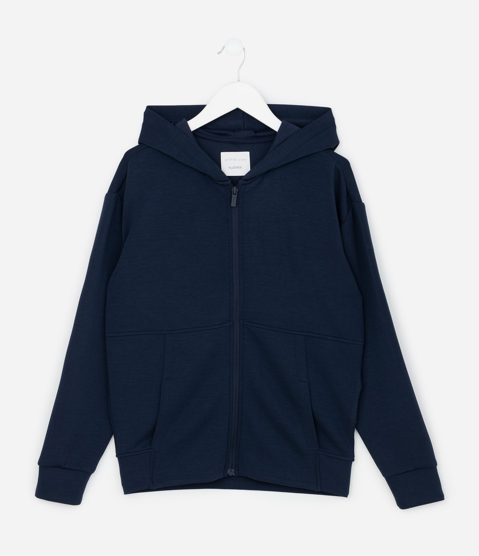 Jaqueta Infantil com Capuz e Zíper - Tam 5 A 14 Anos Azul Marinho 1