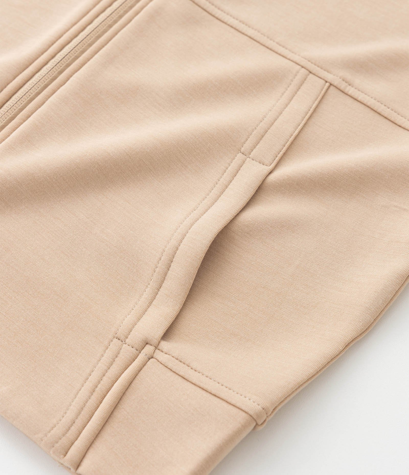 Jaqueta Infantil com Capuz e Zíper - Tam 5 A 14 Anos Bege 4