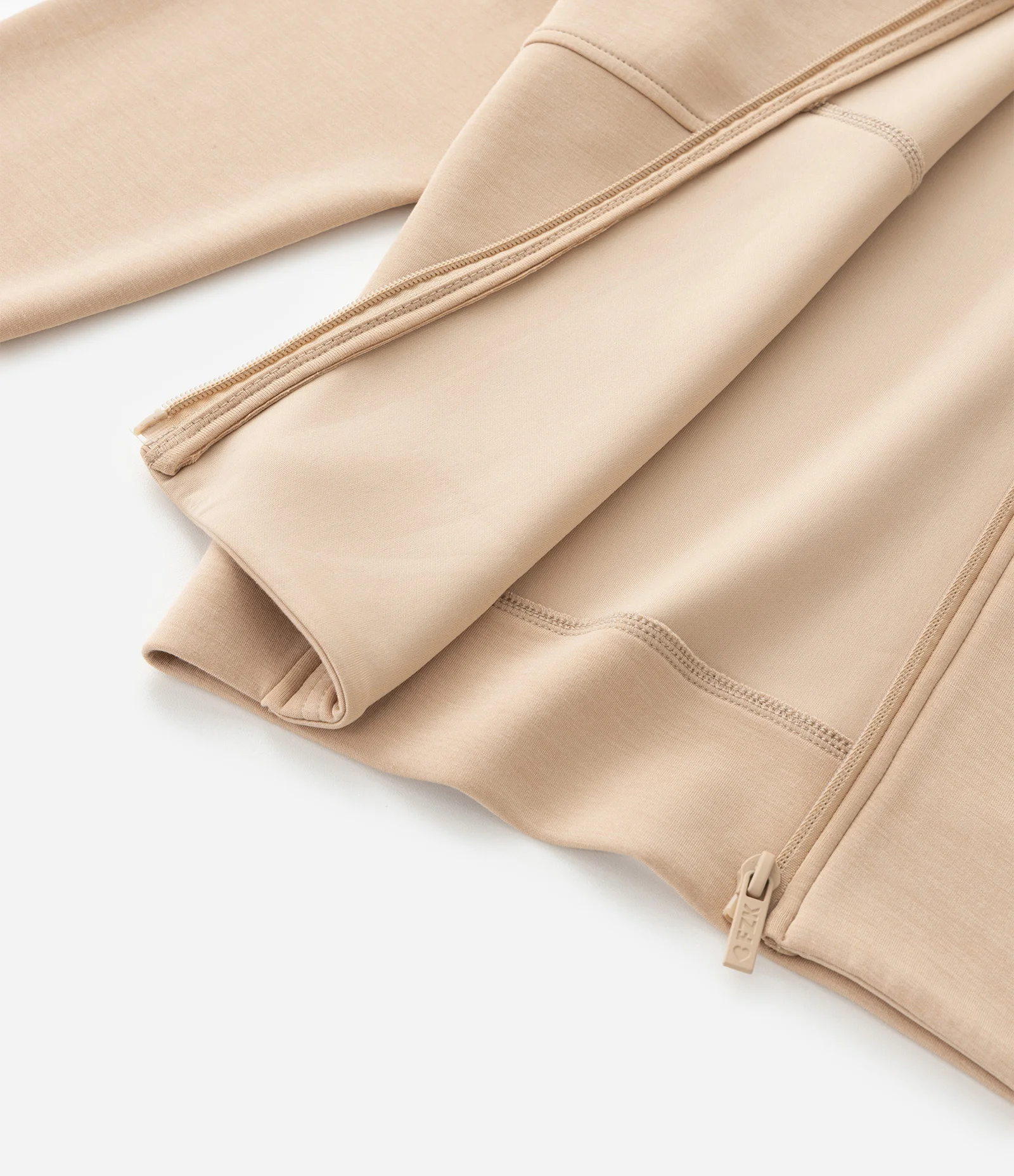 Jaqueta Infantil com Capuz e Zíper - Tam 5 A 14 Anos Bege 6