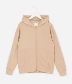 Jaqueta Infantil com Capuz e Zíper - Tam 5 A 14 Anos