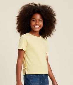 Blusa Slim Infantil com Abertura e Laços Laterais - Tam 7 a 14 Anos