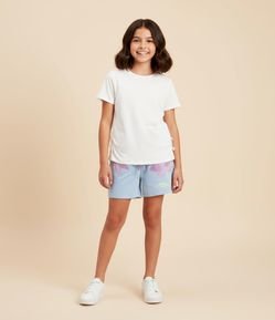 Blusa Slim Infantil com Abertura e Laços Laterais - Tam 7 a 14 Anos