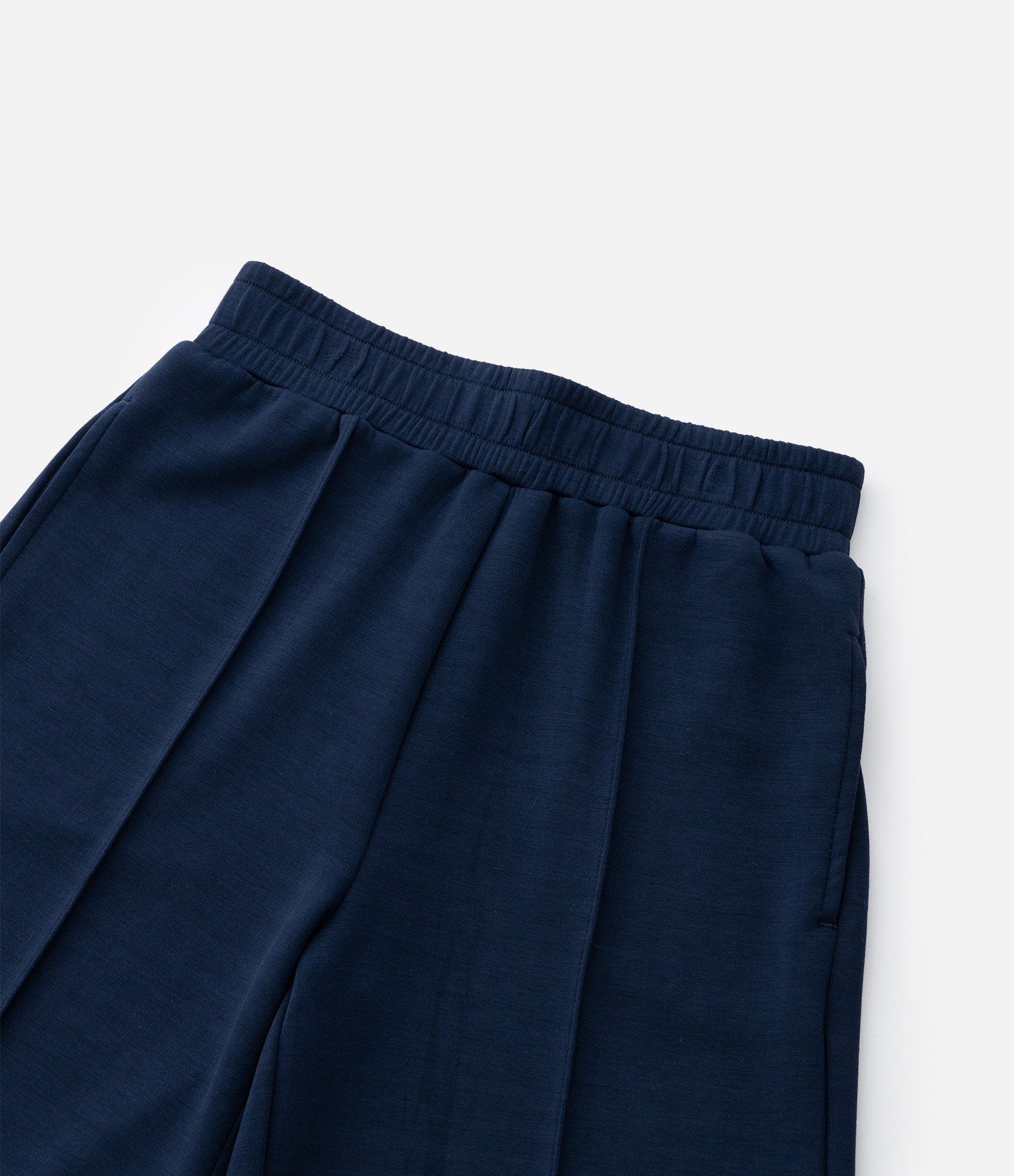 Calça Infantil Wide Leg Em Moletom Liso Sem Felpa - Tam 5 A 14 Anos Azul Marinho 6