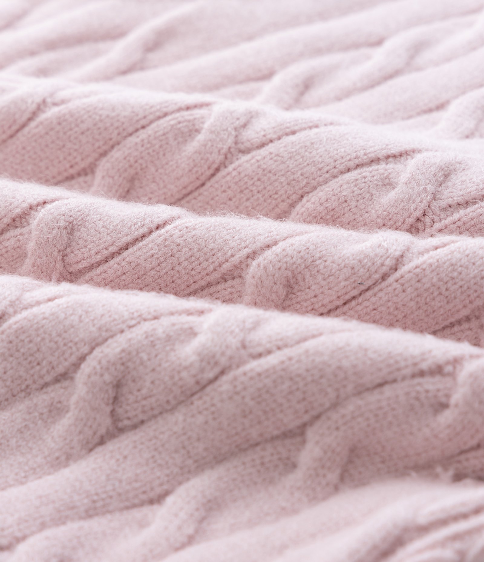 Colete Infantil em Tricô com Gola Polo e Trama Trançada – Tam 5 a 14 Anos Rosa Claro 3