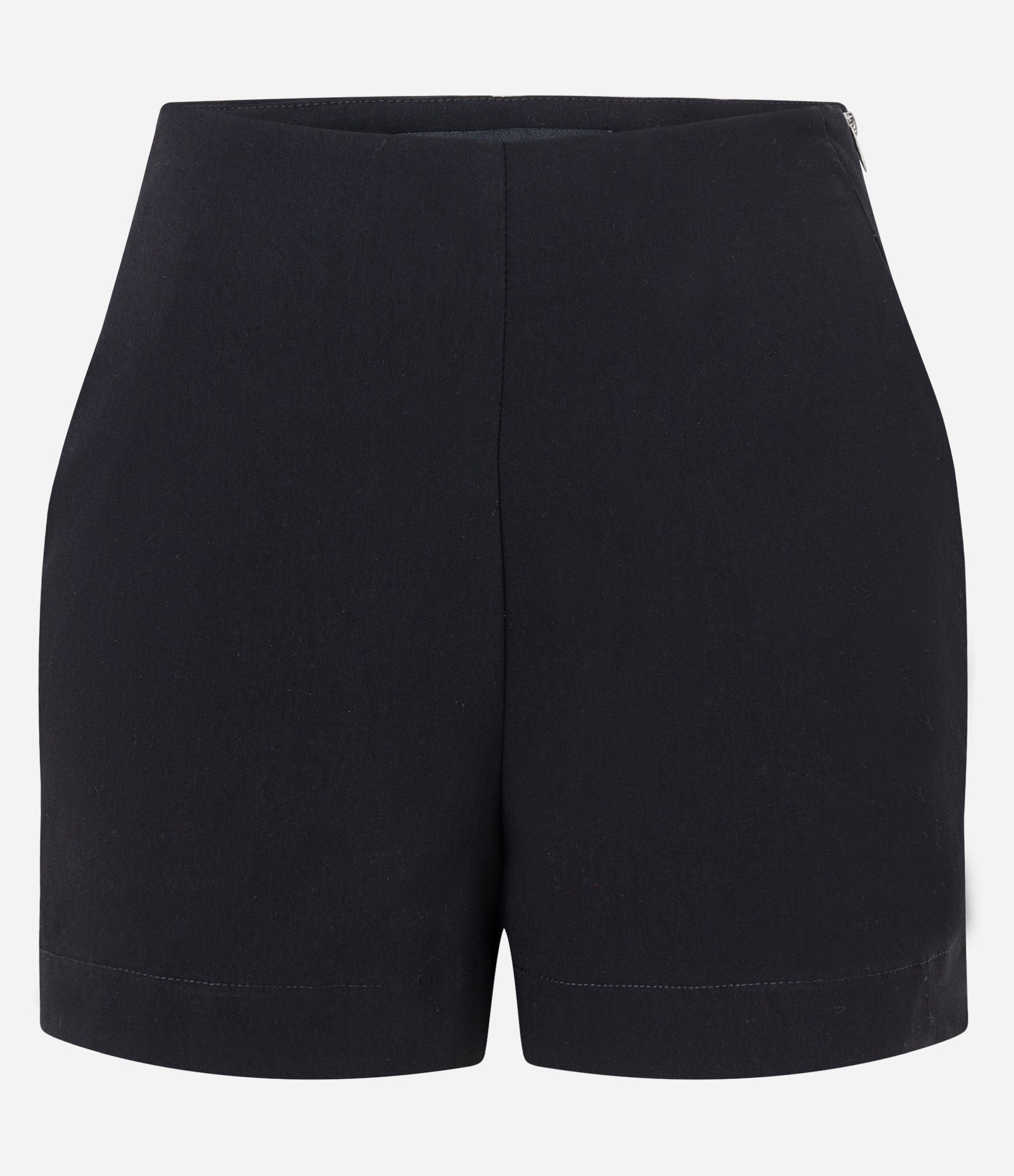 Short Curto em Bengaline com Zíper na Lateral Preto 1
