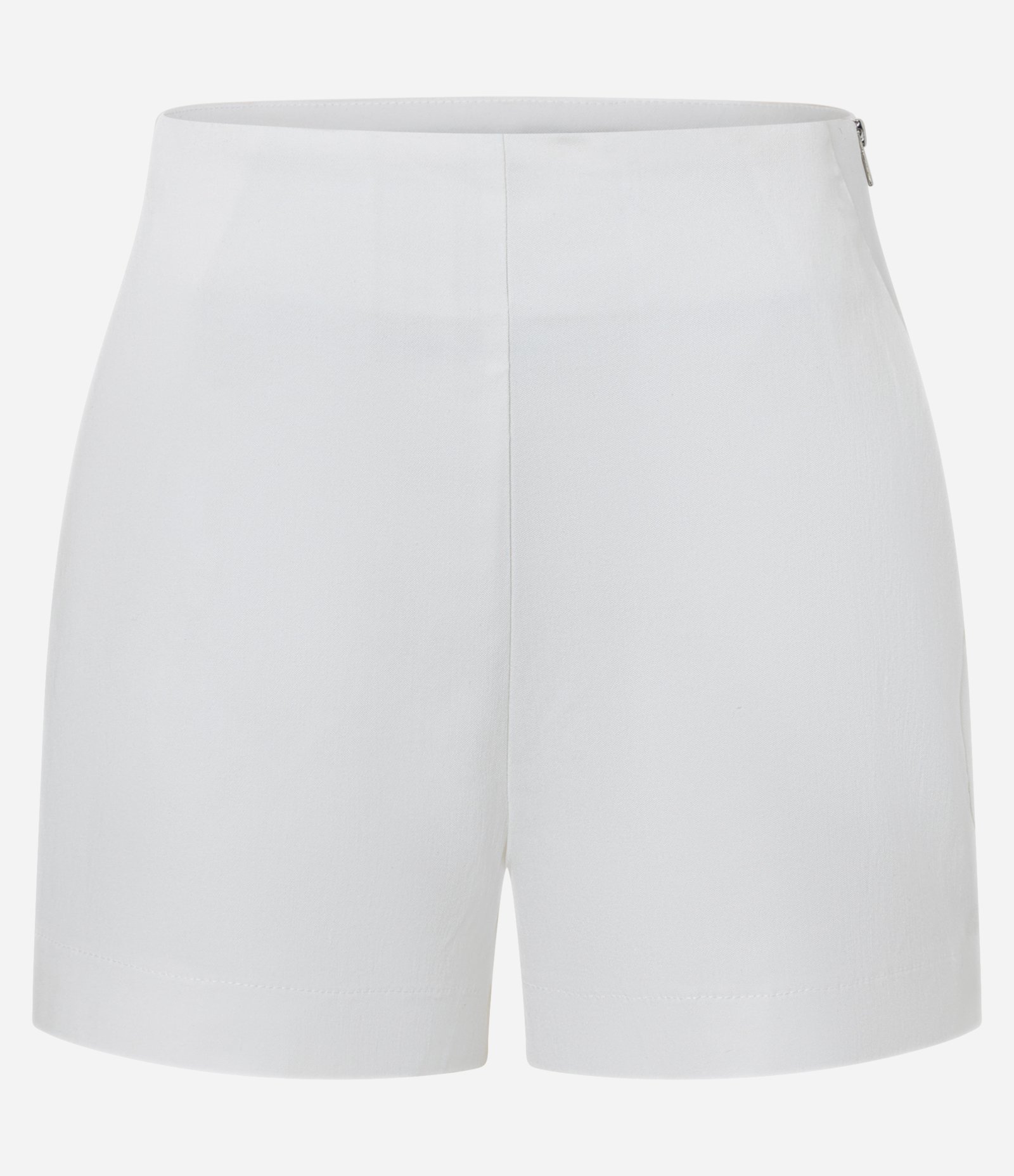 Short Curto em Bengaline com Zíper na Lateral Branco 1