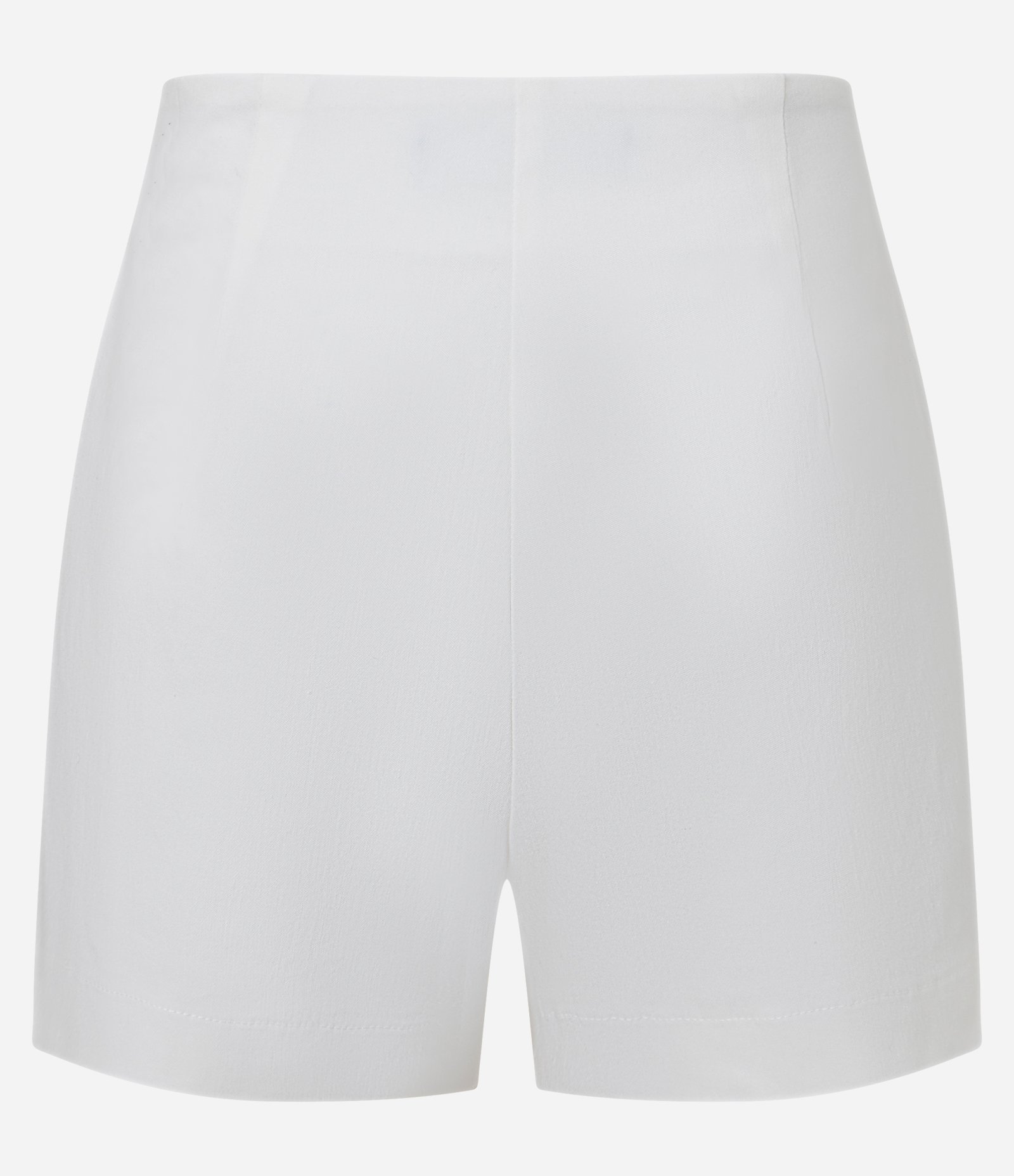 Short Curto em Bengaline com Zíper na Lateral Branco 2