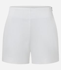 Short Curto em Bengaline com Zíper na Lateral