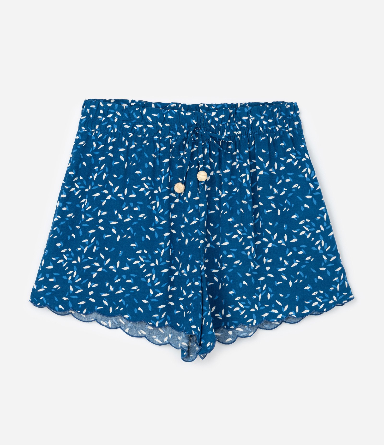 Short em Viscose com Estampa Sementinhas Curve & Plus Size Azul 1