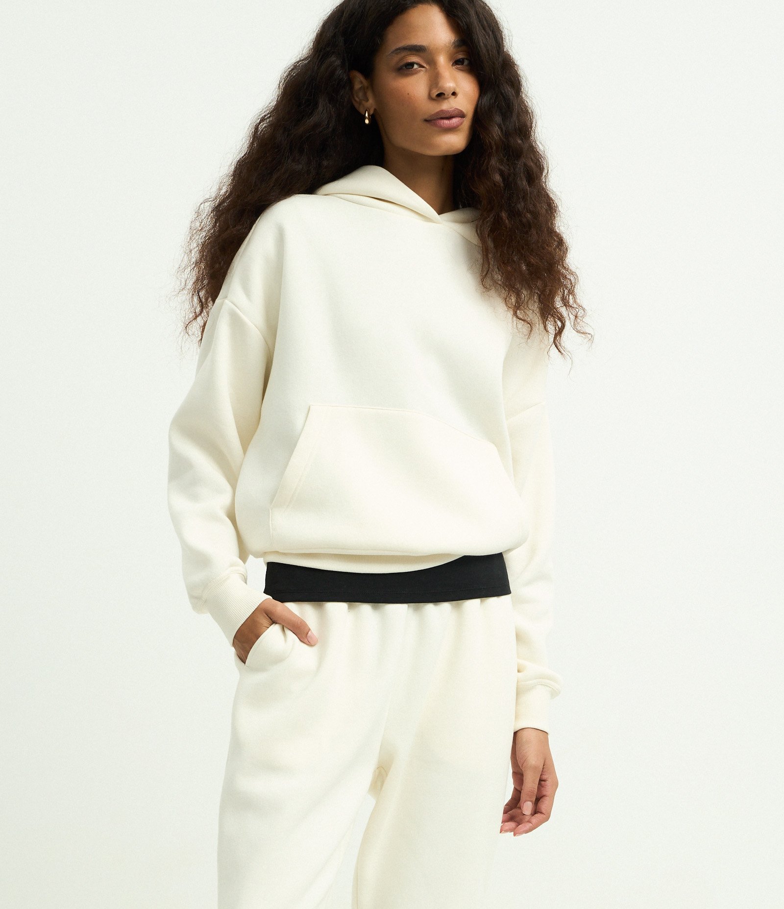 Calça Jogger em Moletom com Cós com Elástico Off White 4