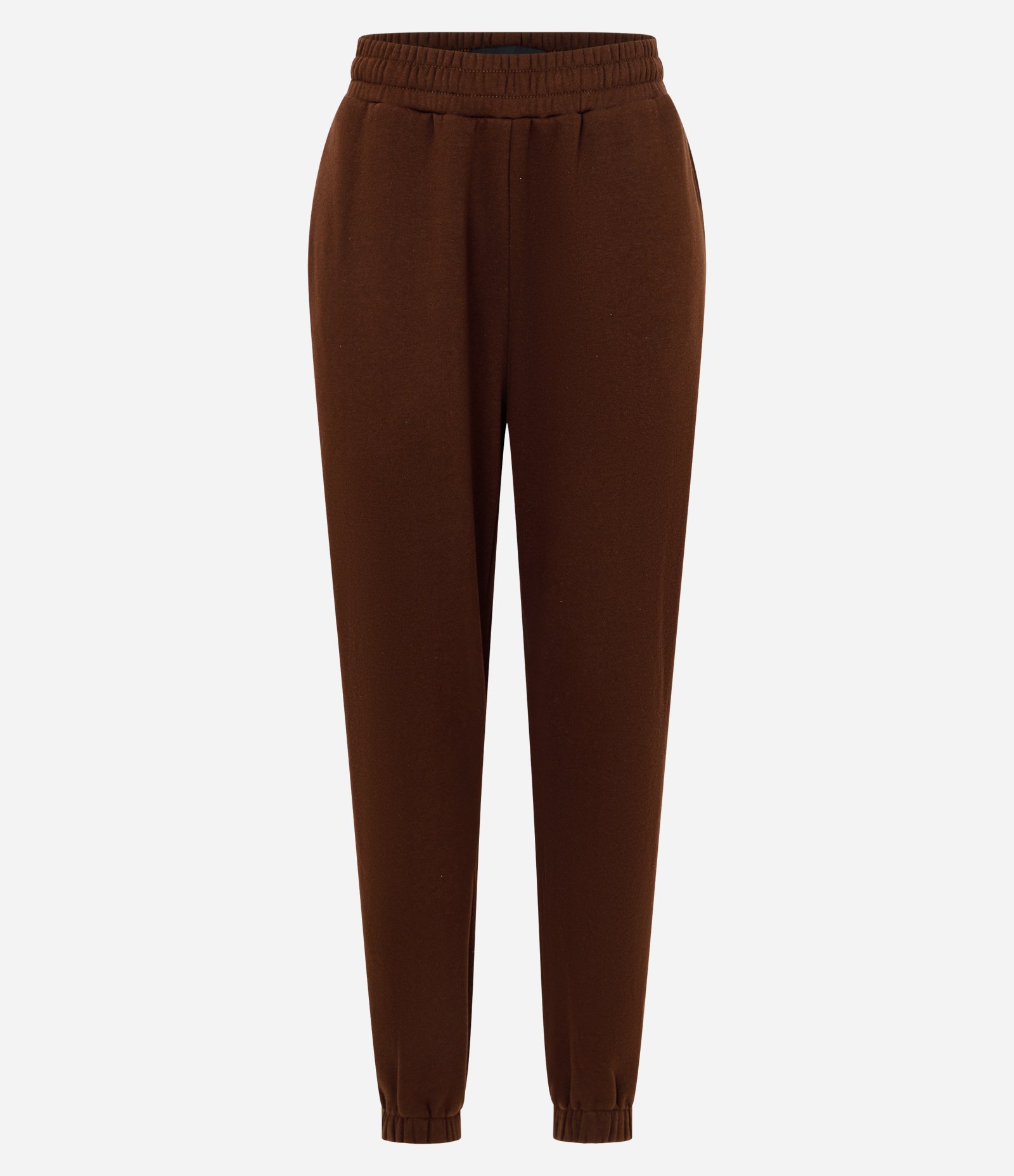Calça Jogger em Moletom com Cós com Elástico Marrom 6