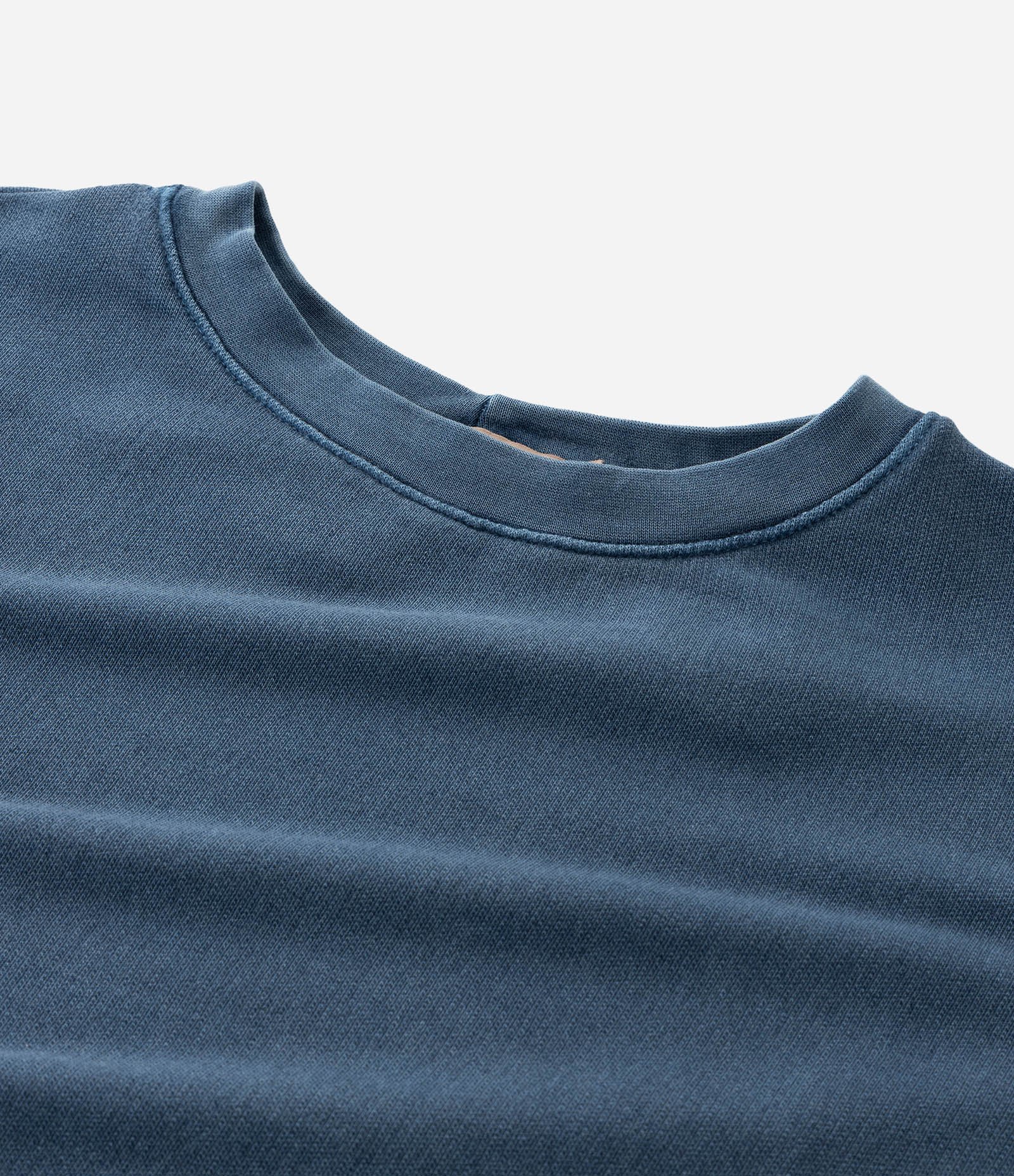 Camiseta Esportiva Boxy em Moletom sem Felpa Azul 8