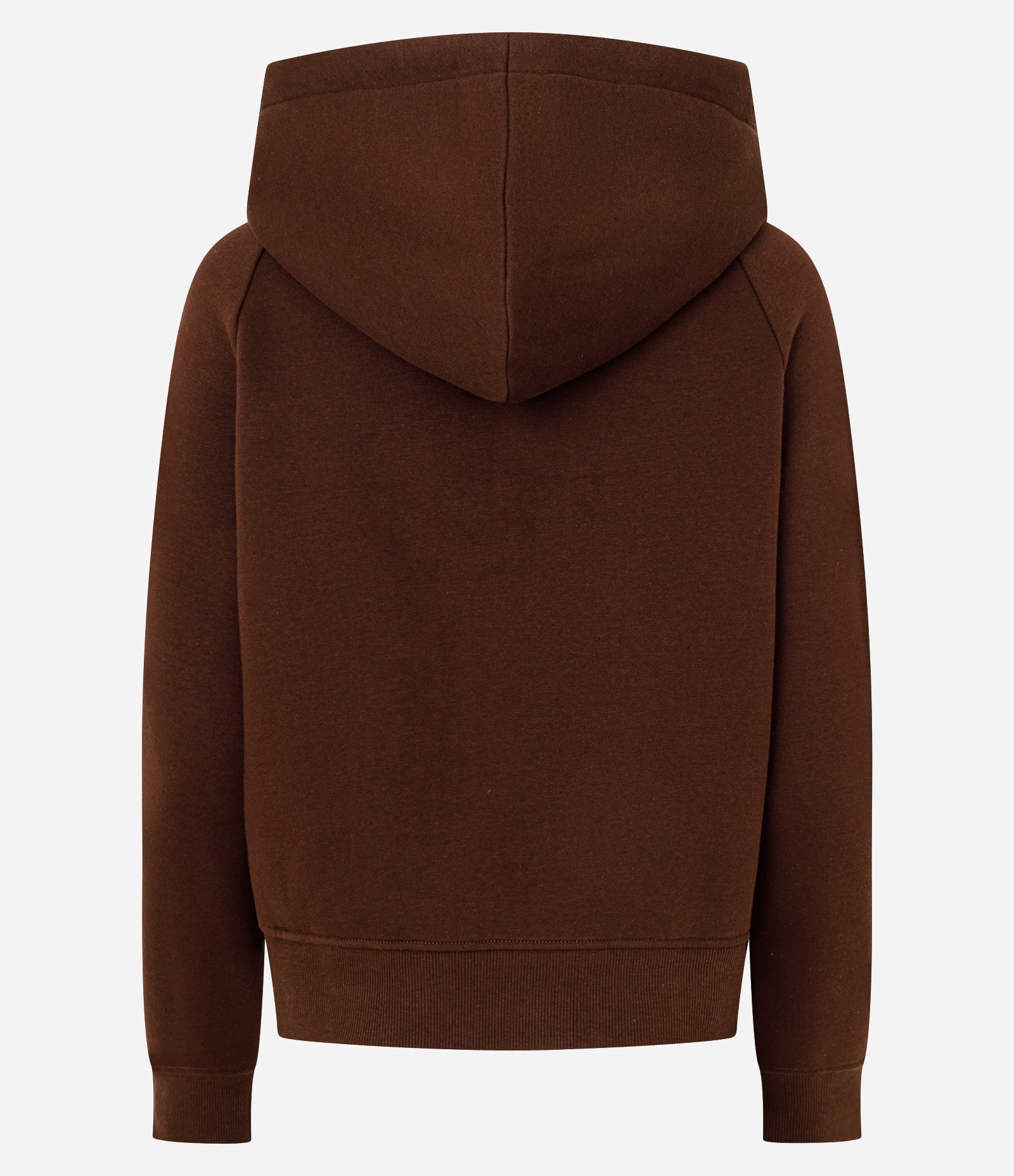 Casaco em Moletom com Capuz e Zíper Frontal Marrom 6