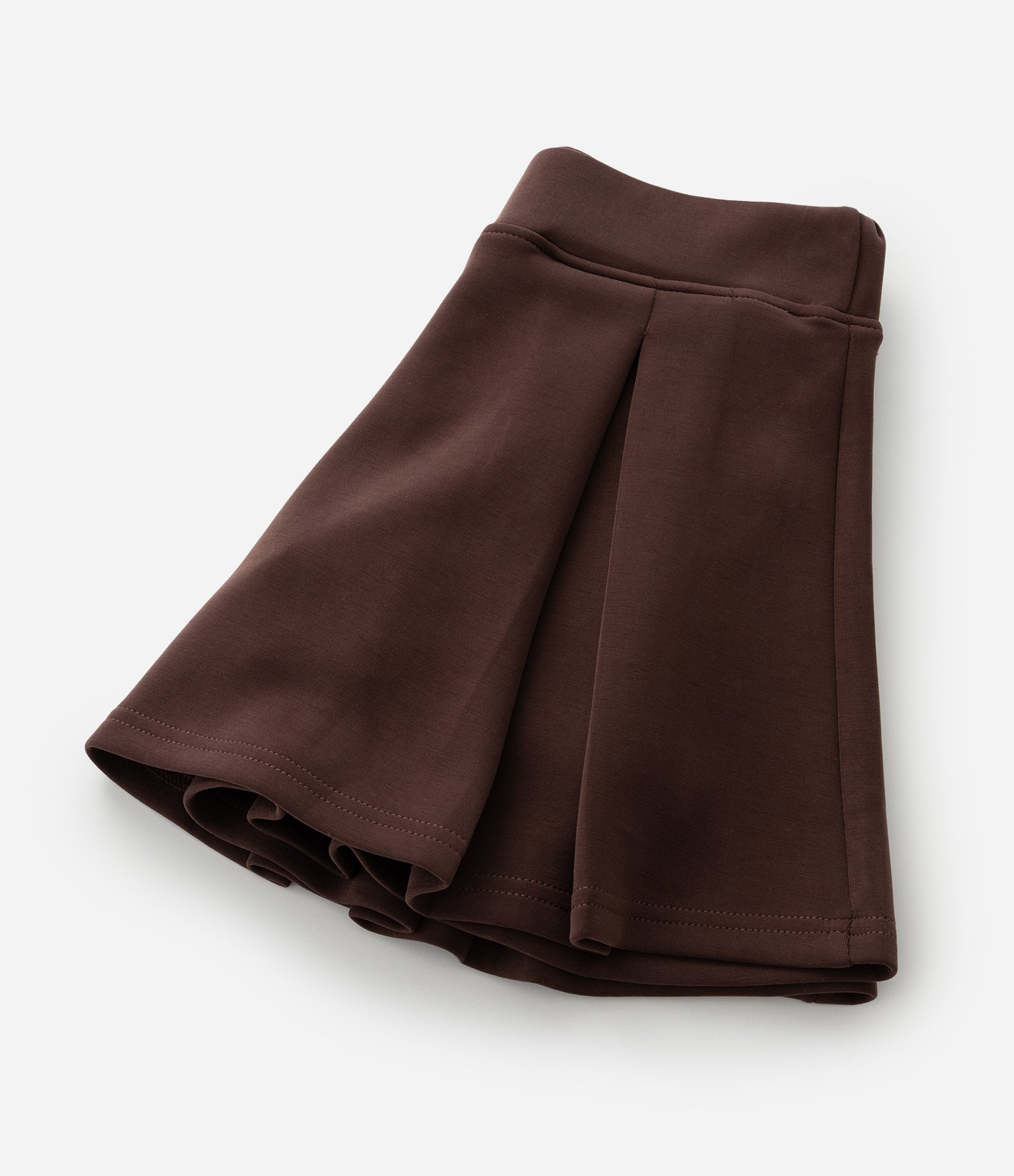 Saia Infantil em Moletinho com Pregas Peach Touch – Tam 5 a 14 Anos Marrom Escuro 5