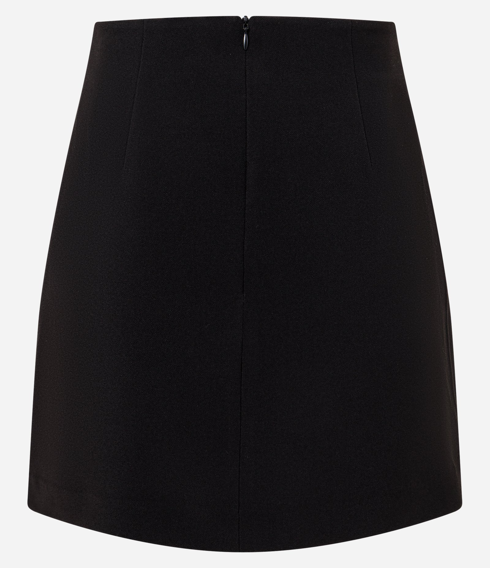 Saia Curta em Crepe com Cinto e Fivela em Metal Preto 2