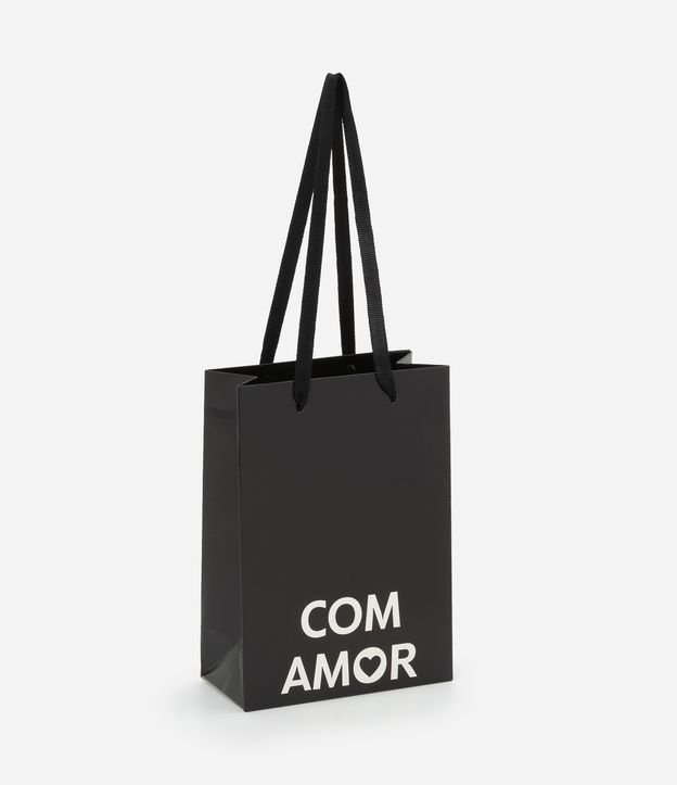 Embalagem de Presente Pequena com Estampa Lettering Com Amor