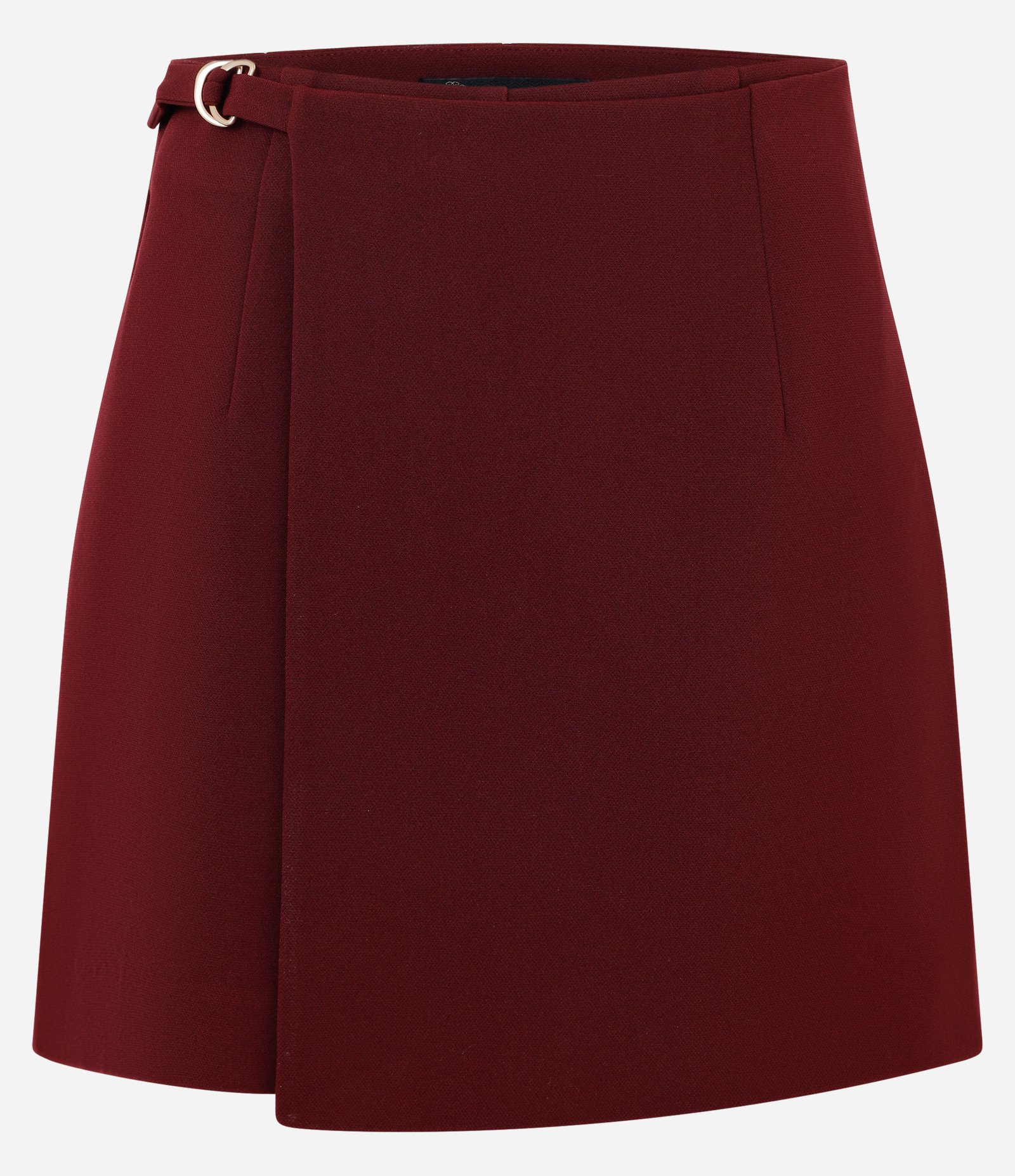 Short Saia Transpassado em Alfaiataria com Fivela Lateral Vermelho 1