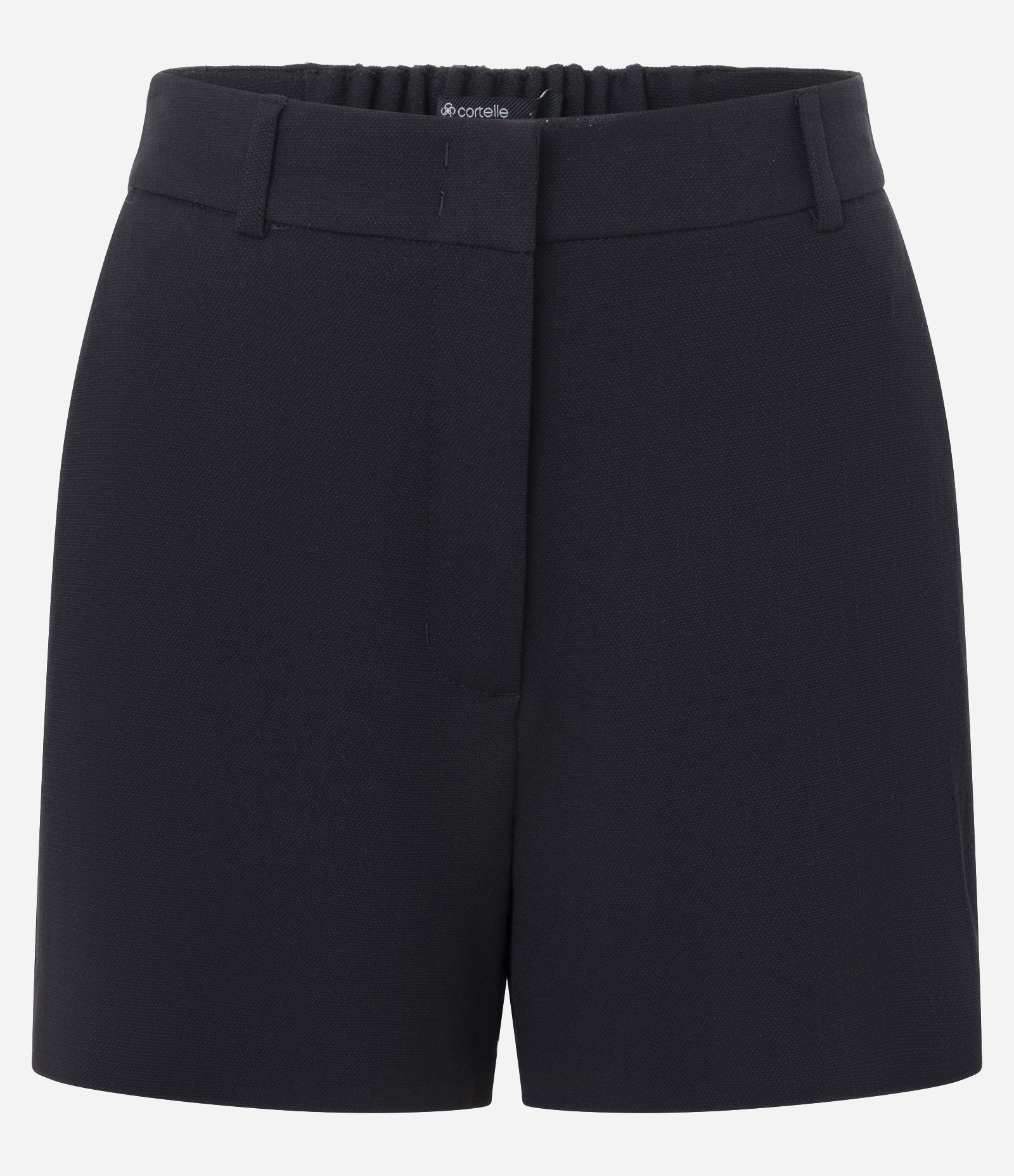 Short Alfaiatado em Crepe com Cós Elástico Preto 5